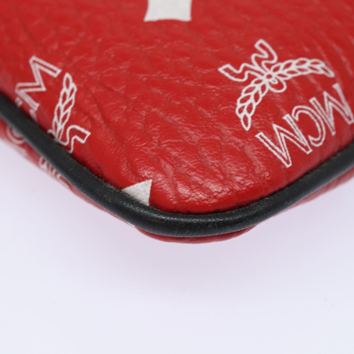 MCM Visetos Red Canvas Clutch Bag (Pre-Owned) Size ONE SIZE - 11 Thumbnail