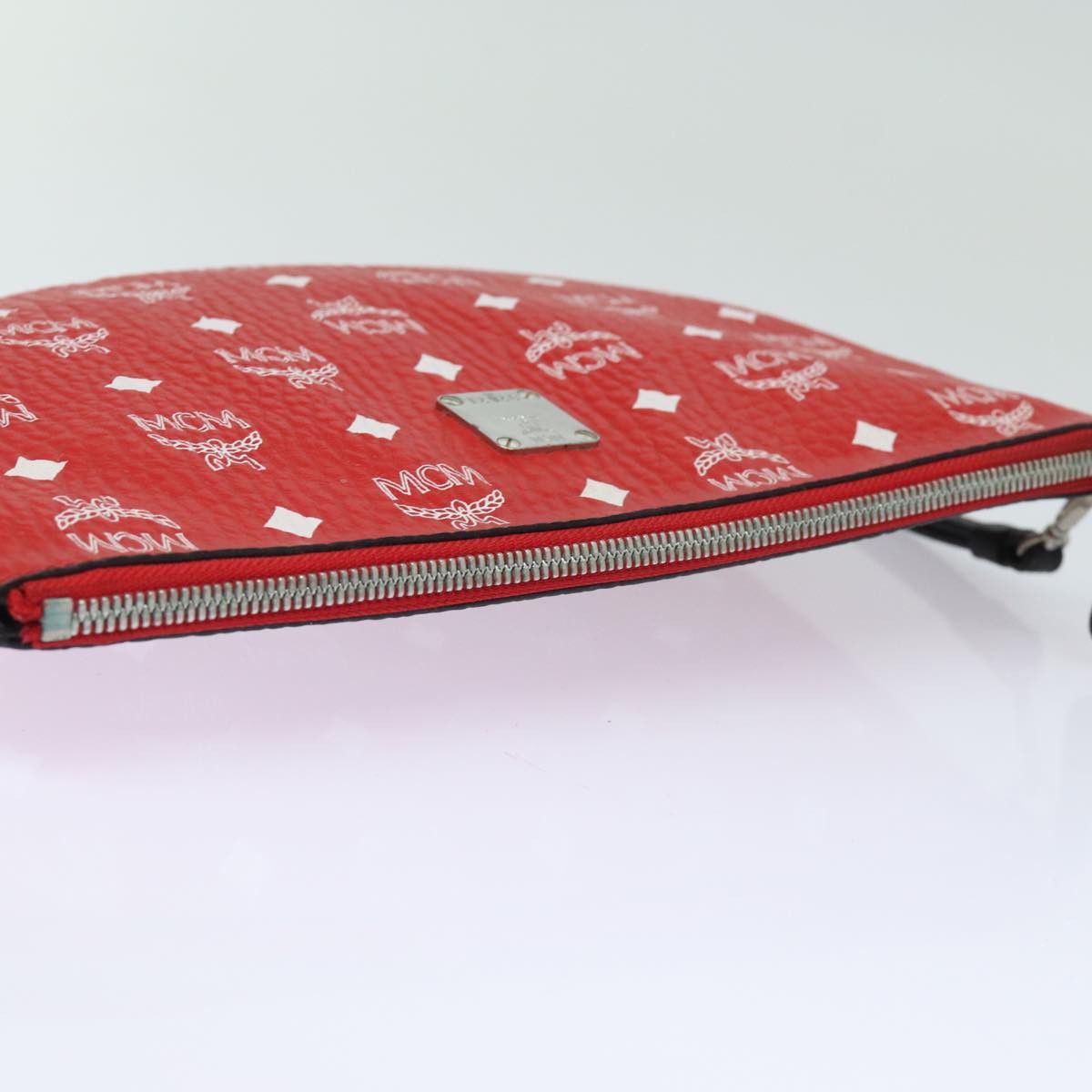 MCM Visetos Red Canvas Clutch Bag (Pre-Owned) Size ONE SIZE - 4 Thumbnail