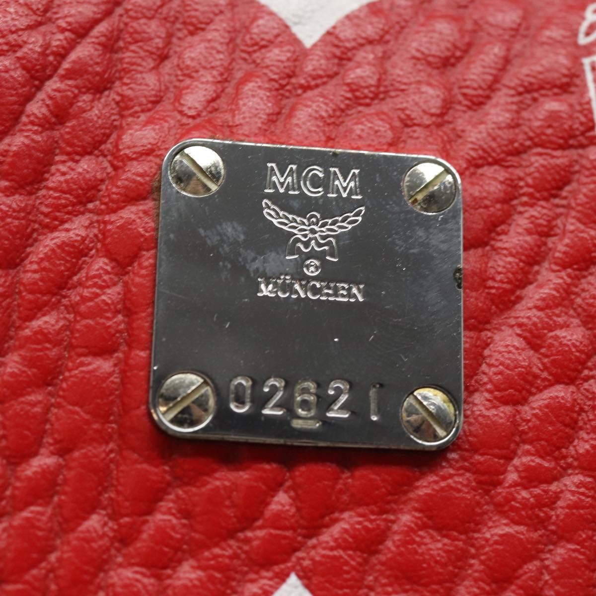 MCM Visetos Red Canvas Clutch Bag (Pre-Owned) Size ONE SIZE - 6 Thumbnail