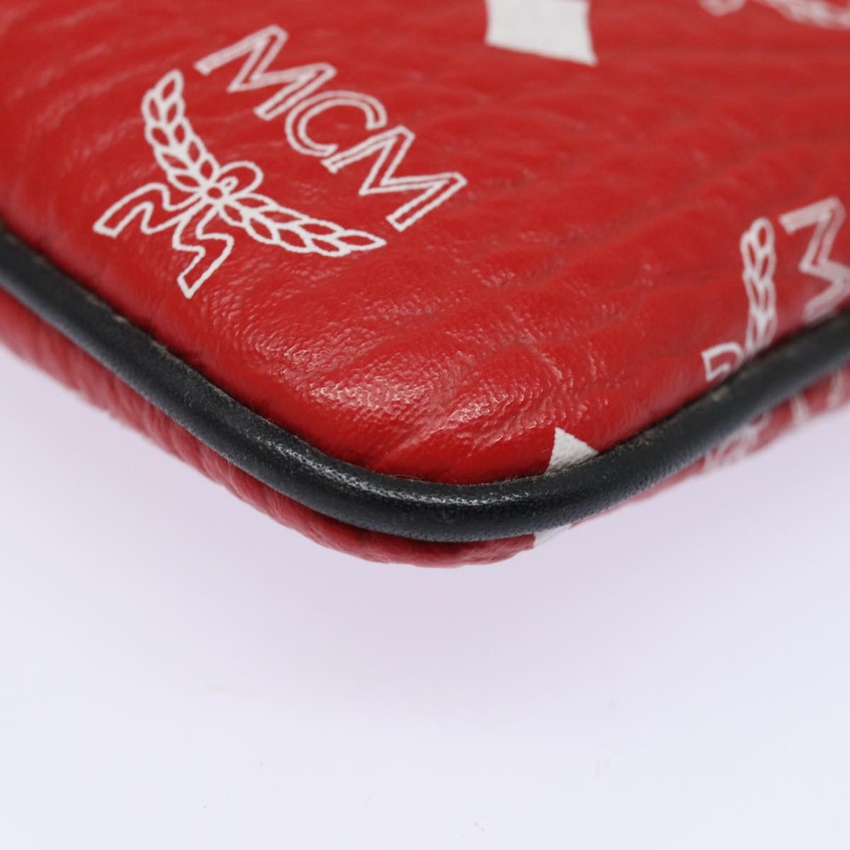 MCM Visetos Red Canvas Clutch Bag (Pre-Owned) Size ONE SIZE - 12 Thumbnail