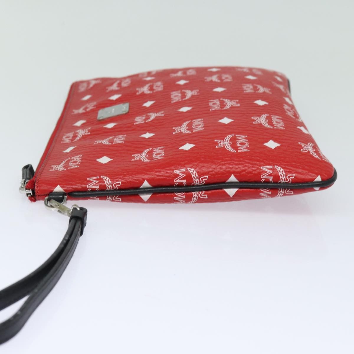 MCM Visetos Red Canvas Clutch Bag (Pre-Owned) Size ONE SIZE - 9 Thumbnail
