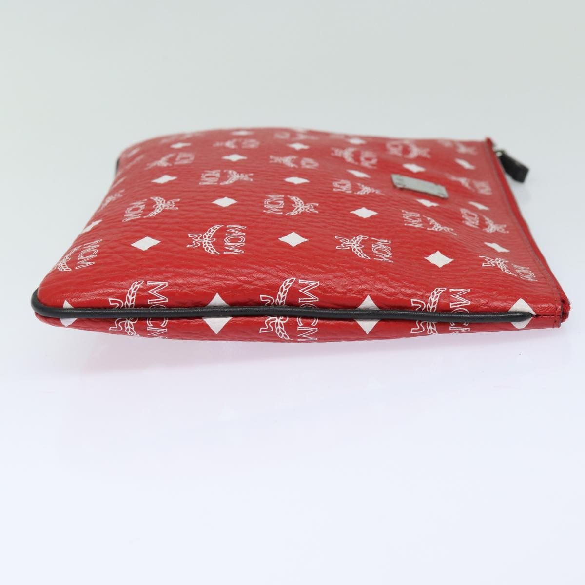 MCM Visetos Red Canvas Clutch Bag (Pre-Owned) Size ONE SIZE - 10 Thumbnail