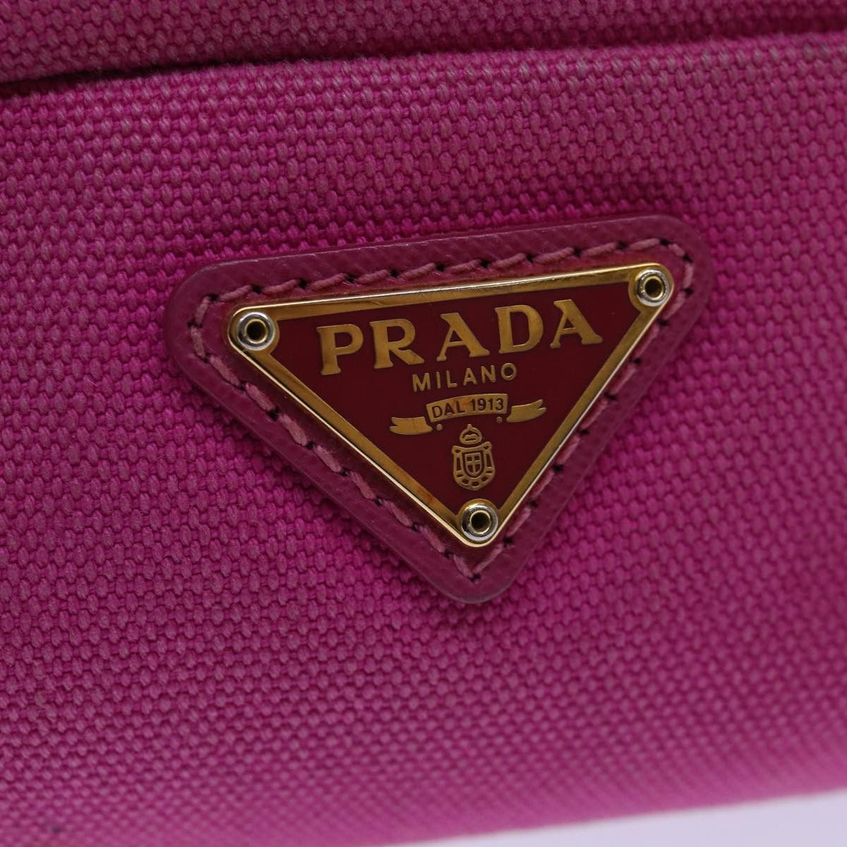 Prada Pink Canvas Clutch Bag (Pre-Owned) Size ONE SIZE - 12 Thumbnail