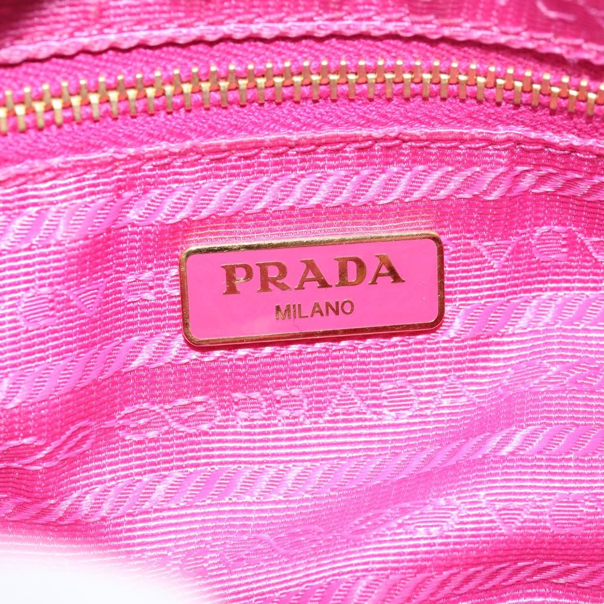 Prada Pink Canvas Clutch Bag (Pre-Owned) Size ONE SIZE - 9 Thumbnail
