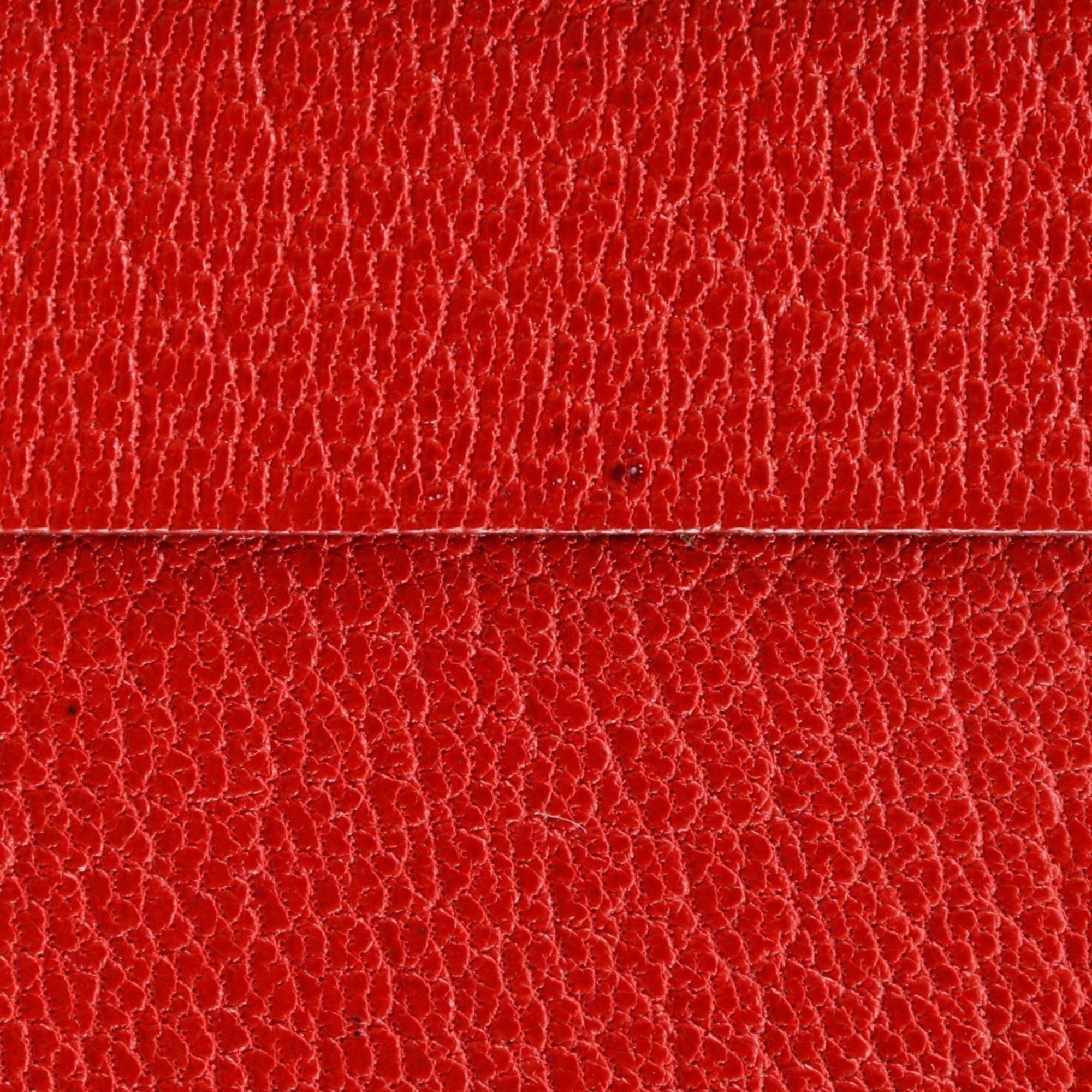 Hermes Hermes Beansufla Bi-fold Wallet 2007 Red □K Belt Clasp Women's W171724712 Size ONE SIZE - 16 Thumbnail