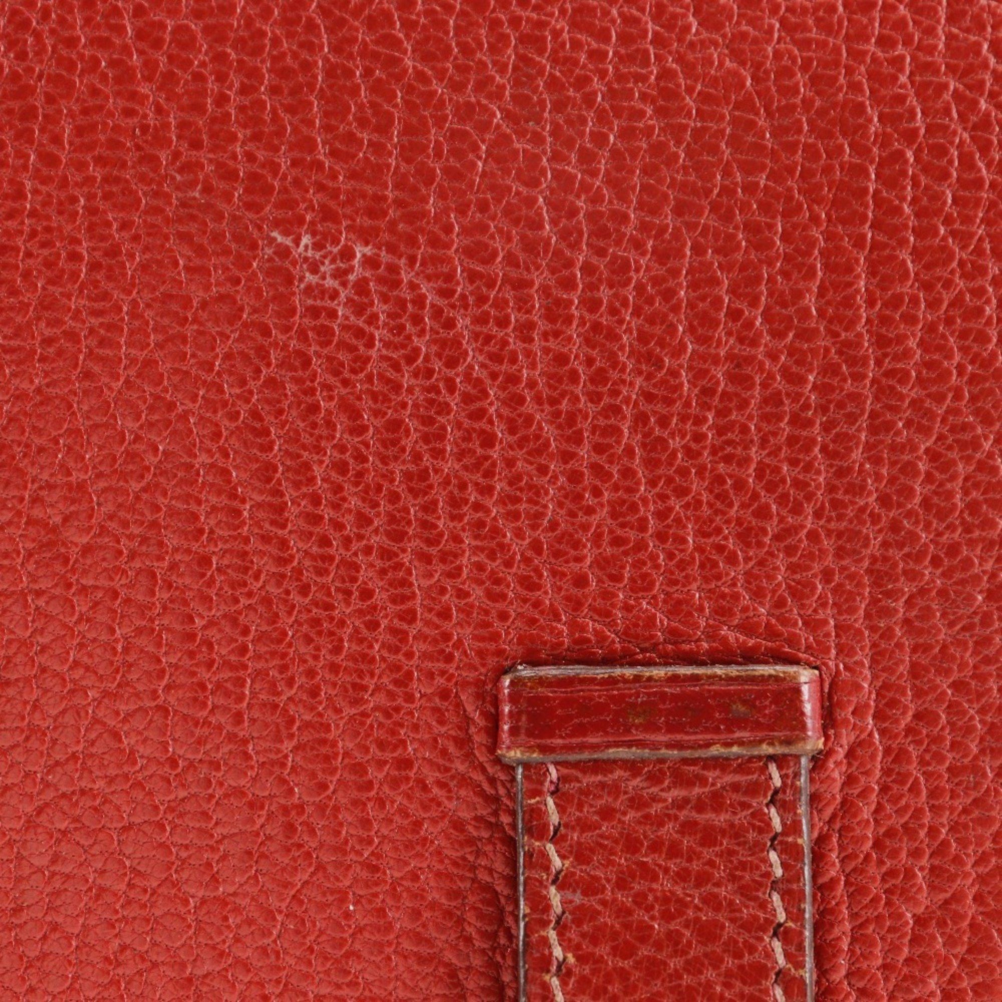 Hermes Hermes Beansufla Bi-fold Wallet 2007 Red □K Belt Clasp Women's W171724712 Size ONE SIZE - 11 Thumbnail