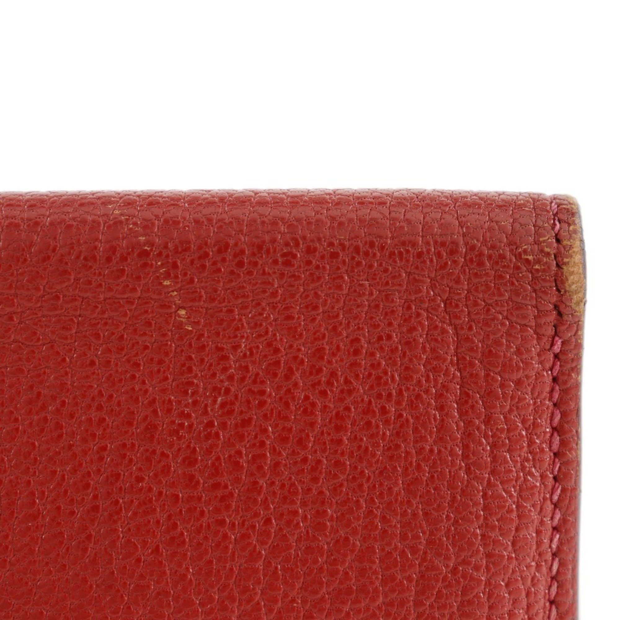 Hermes Hermes Beansufla Bi-fold Wallet 2007 Red □K Belt Clasp Women's W171724712 Size ONE SIZE - 9 Thumbnail