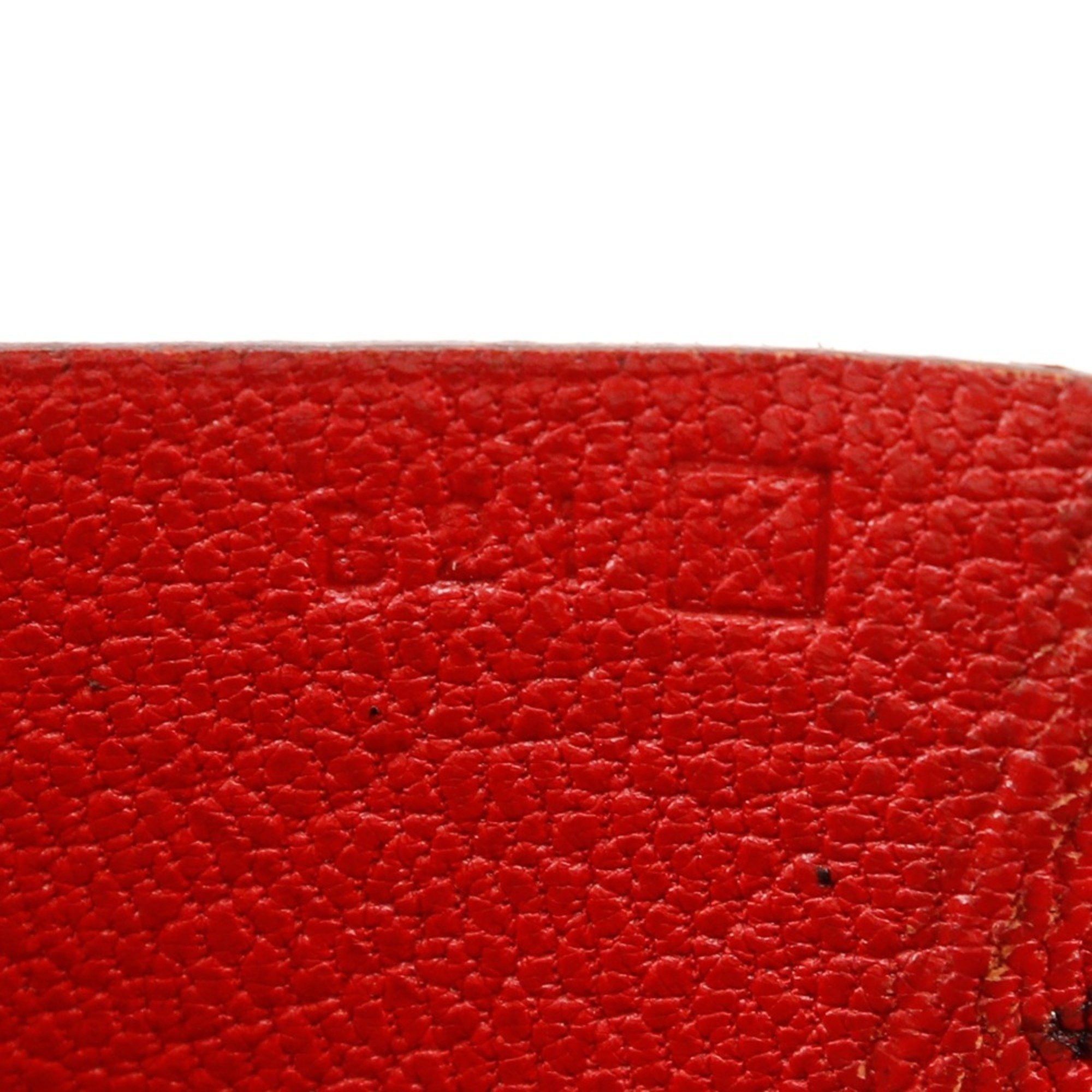 Hermes Hermes Beansufla Bi-fold Wallet 2007 Red □K Belt Clasp Women's W171724712 Size ONE SIZE - 18 Thumbnail
