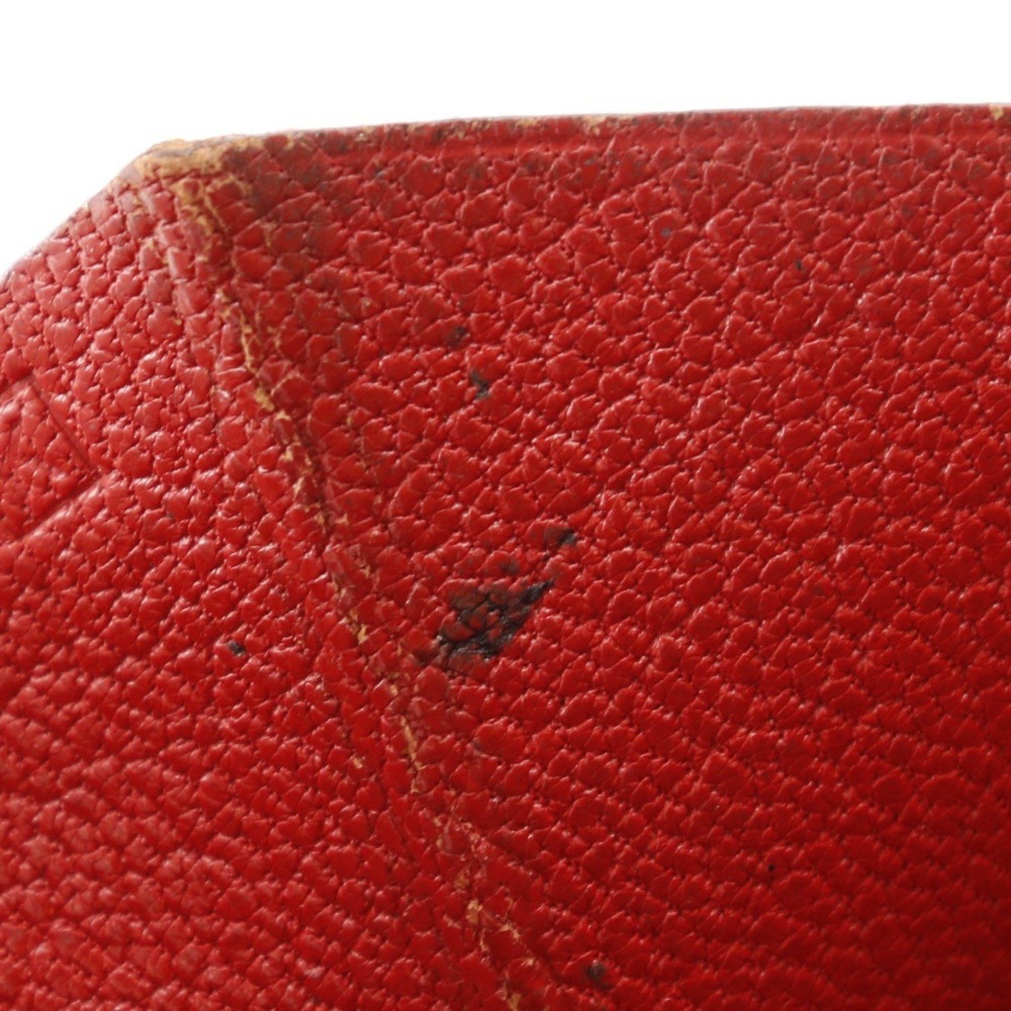 Hermes Hermes Beansufla Bi-fold Wallet 2007 Red □K Belt Clasp Women's W171724712 Size ONE SIZE - 15 Thumbnail