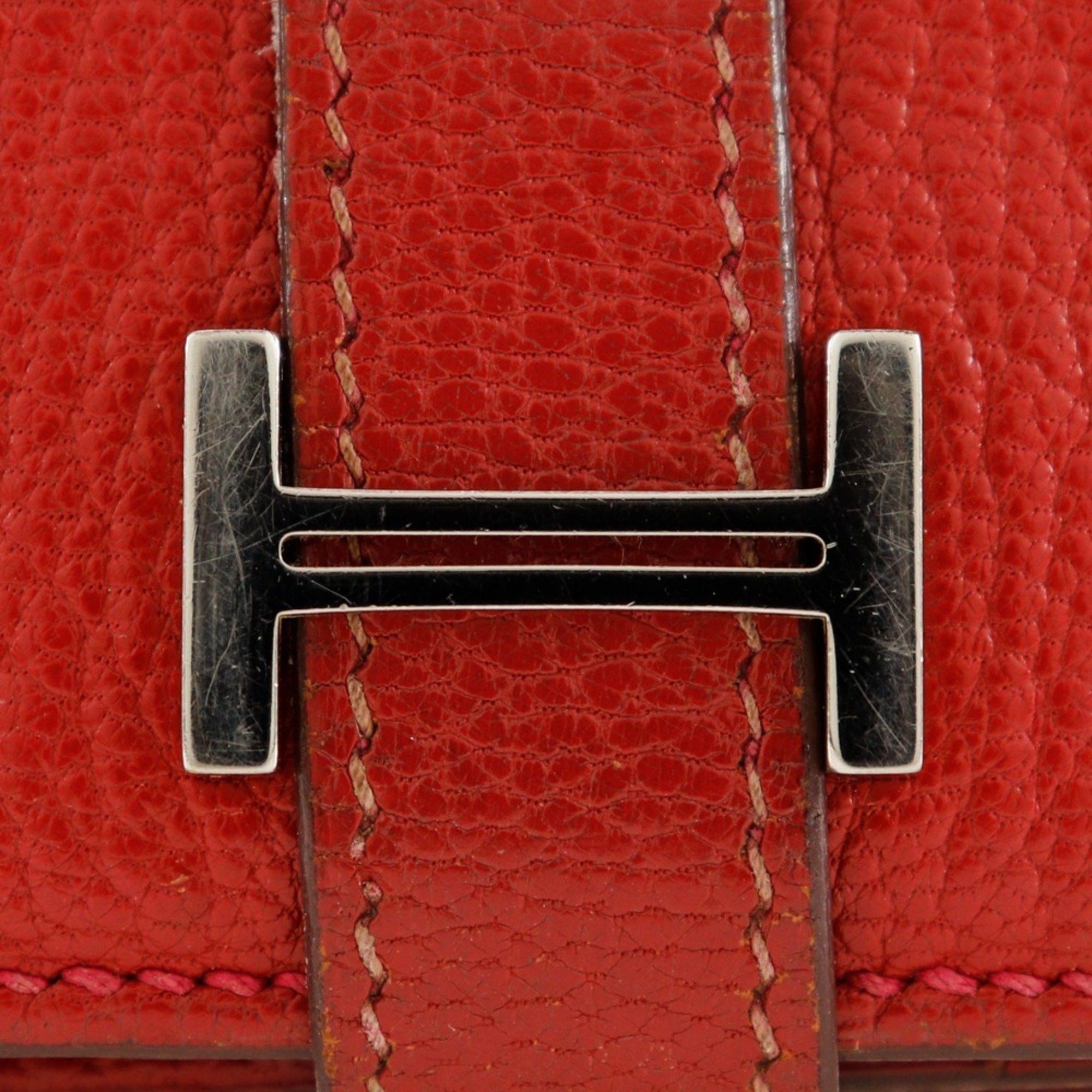 Hermes Hermes Beansufla Bi-fold Wallet 2007 Red □K Belt Clasp Women's W171724712 Size ONE SIZE - 17 Thumbnail