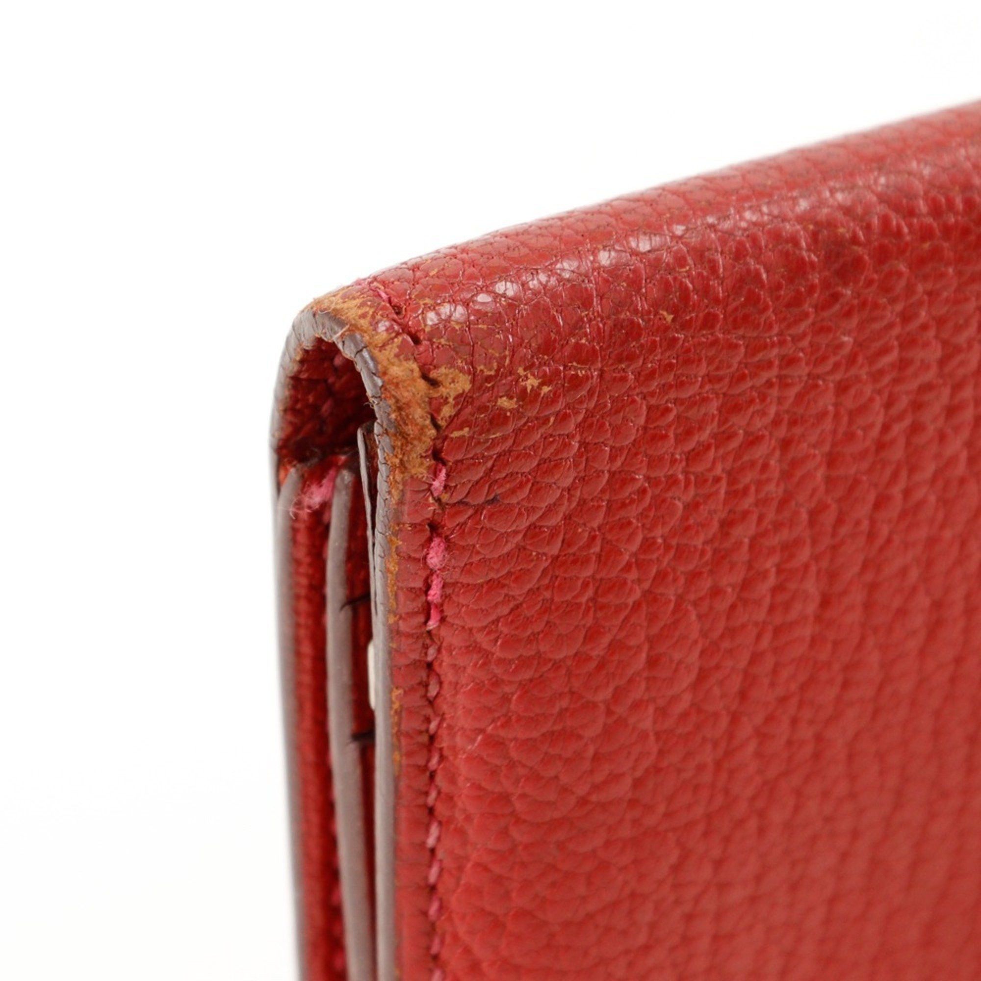 Hermes Hermes Beansufla Bi-fold Wallet 2007 Red □K Belt Clasp Women's W171724712 Size ONE SIZE - 10 Thumbnail