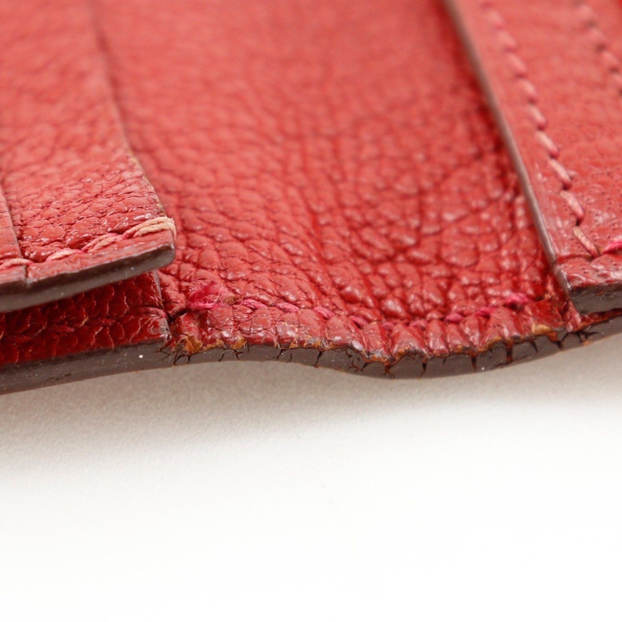 Hermes Hermes Beansufla Bi-fold Wallet 2007 Red □K Belt Clasp Women's W171724712 Size ONE SIZE - 13 Thumbnail