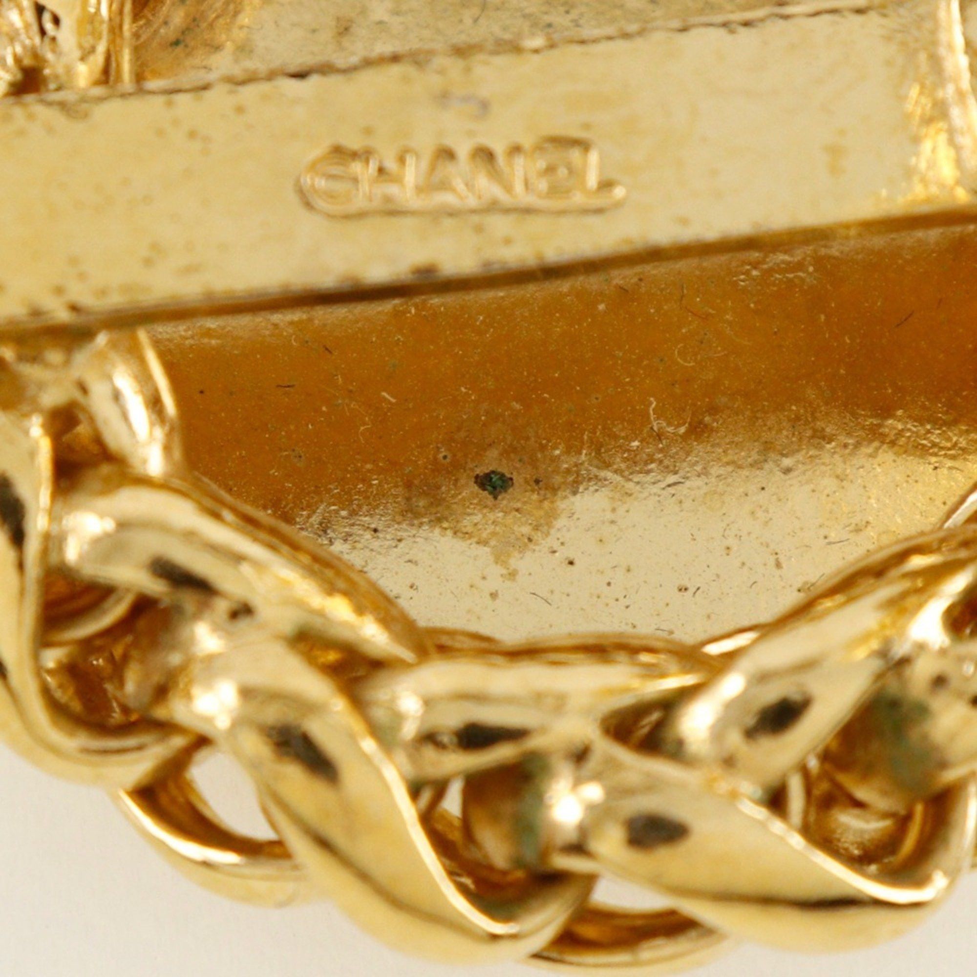 Chanel CHANEL Rice motif earrings, gold plated, approx. 50.0g, motif, women's Size ONE SIZE - 8 Thumbnail