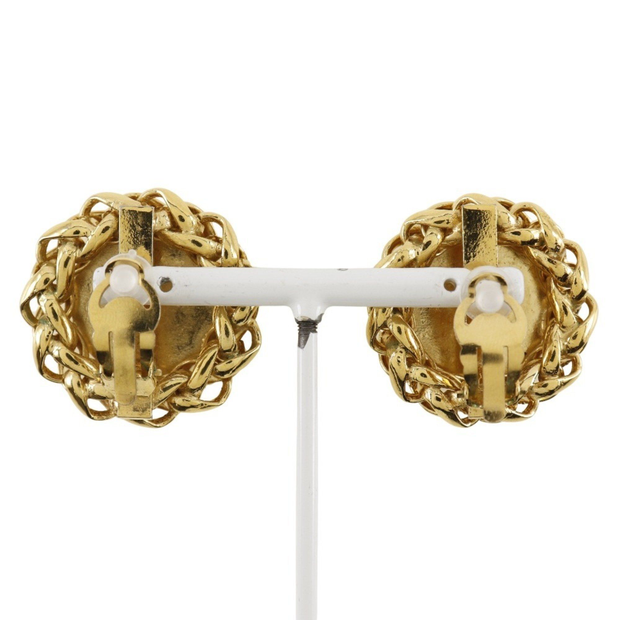 Chanel CHANEL Rice motif earrings, gold plated, approx. 50.0g, motif, women's Size ONE SIZE - 3 Thumbnail