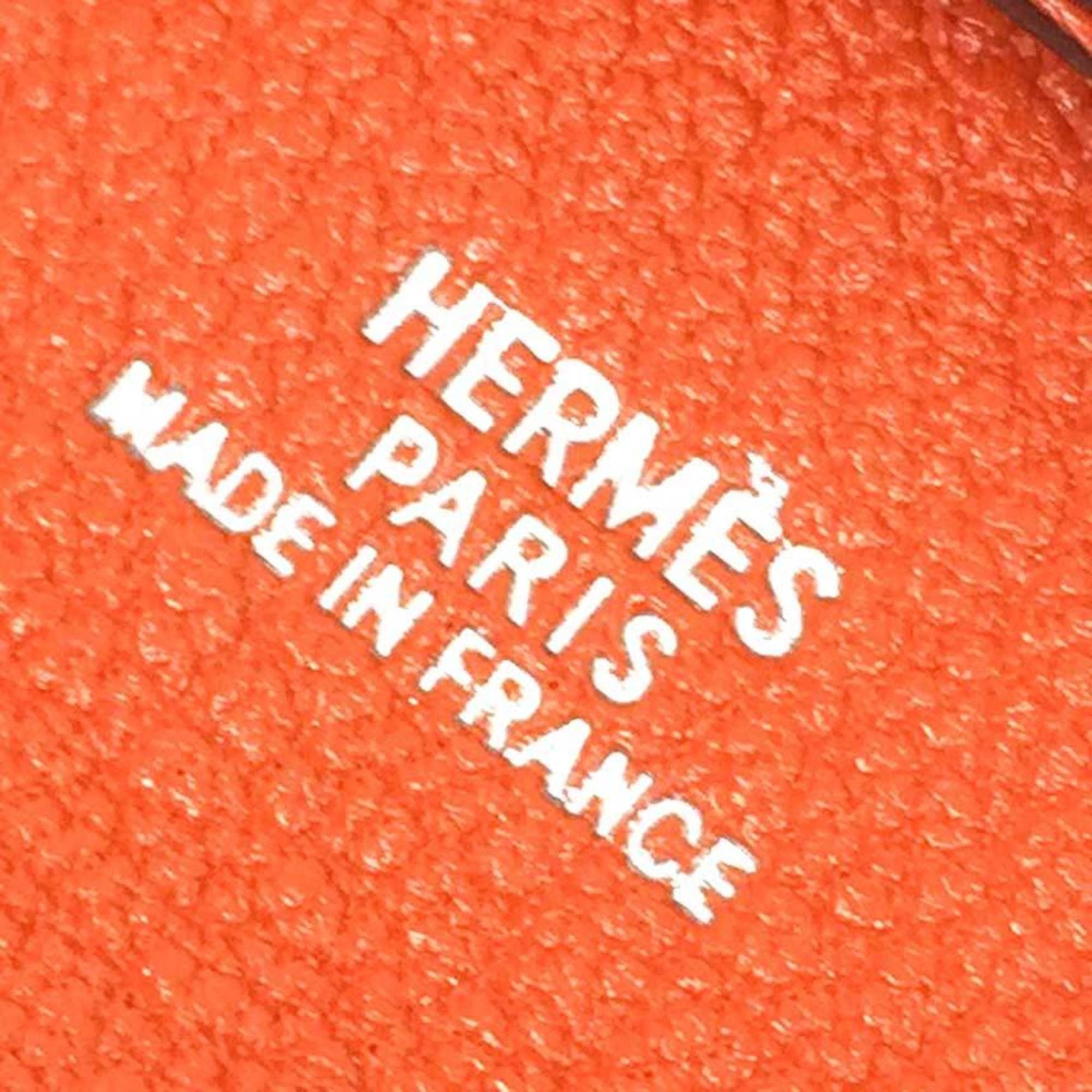 Hermes Hermes Bastia Coin Case PORTE-MONNAIE BASTIA Purse Orange Chevre Wallet aq10461 Size ONE SIZE - 3 Thumbnail