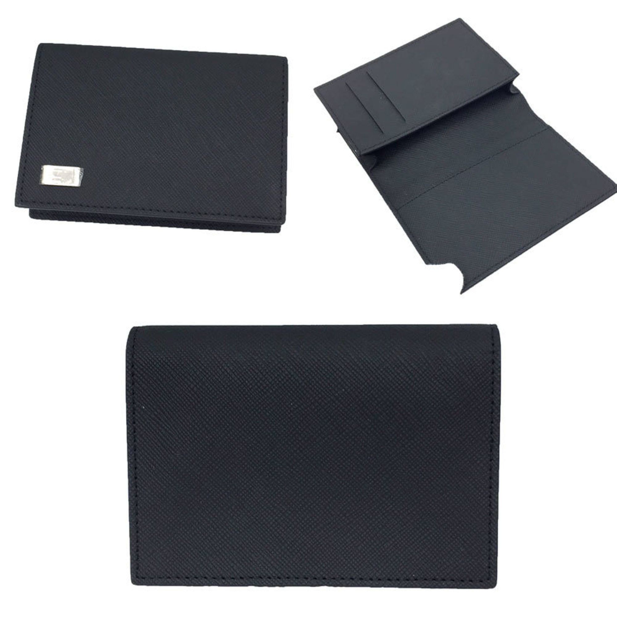 Alfred Dunhill Dunhill Business Card Holder Case Plain L225CIN Black Men's Small Wallet aq10445 Size ONE SIZE - 2 Thumbnail