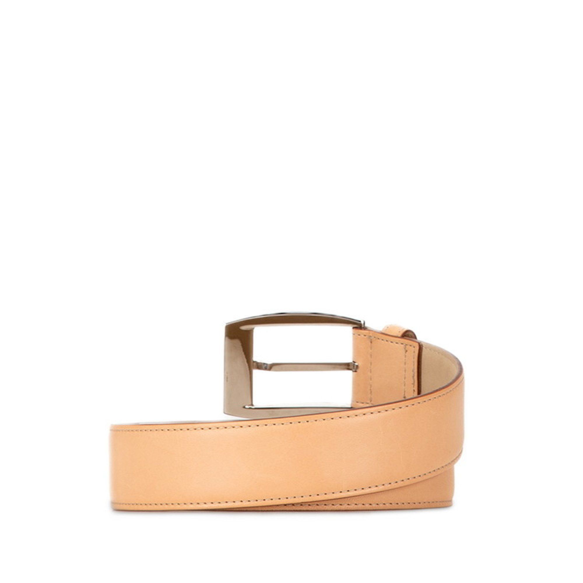 Bvlgari BVLGARI Men's Beige Leather Belt Size ONE SIZE - 4 Thumbnail