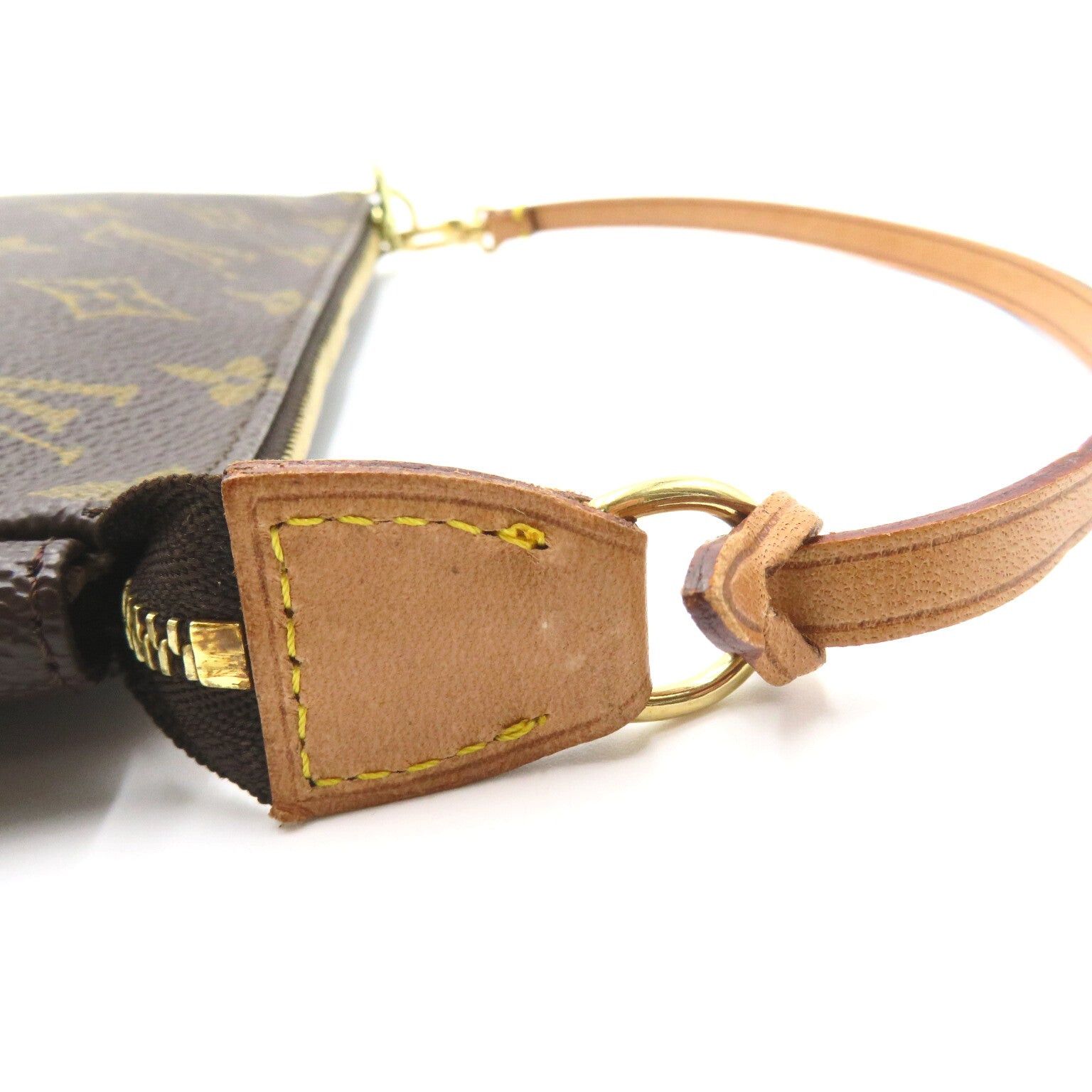 Louis Vuitton Louis Vuitton Pochette Accessoires Handbag Coated Canvas Monogram Brown Size ONE SIZE - 9 Thumbnail