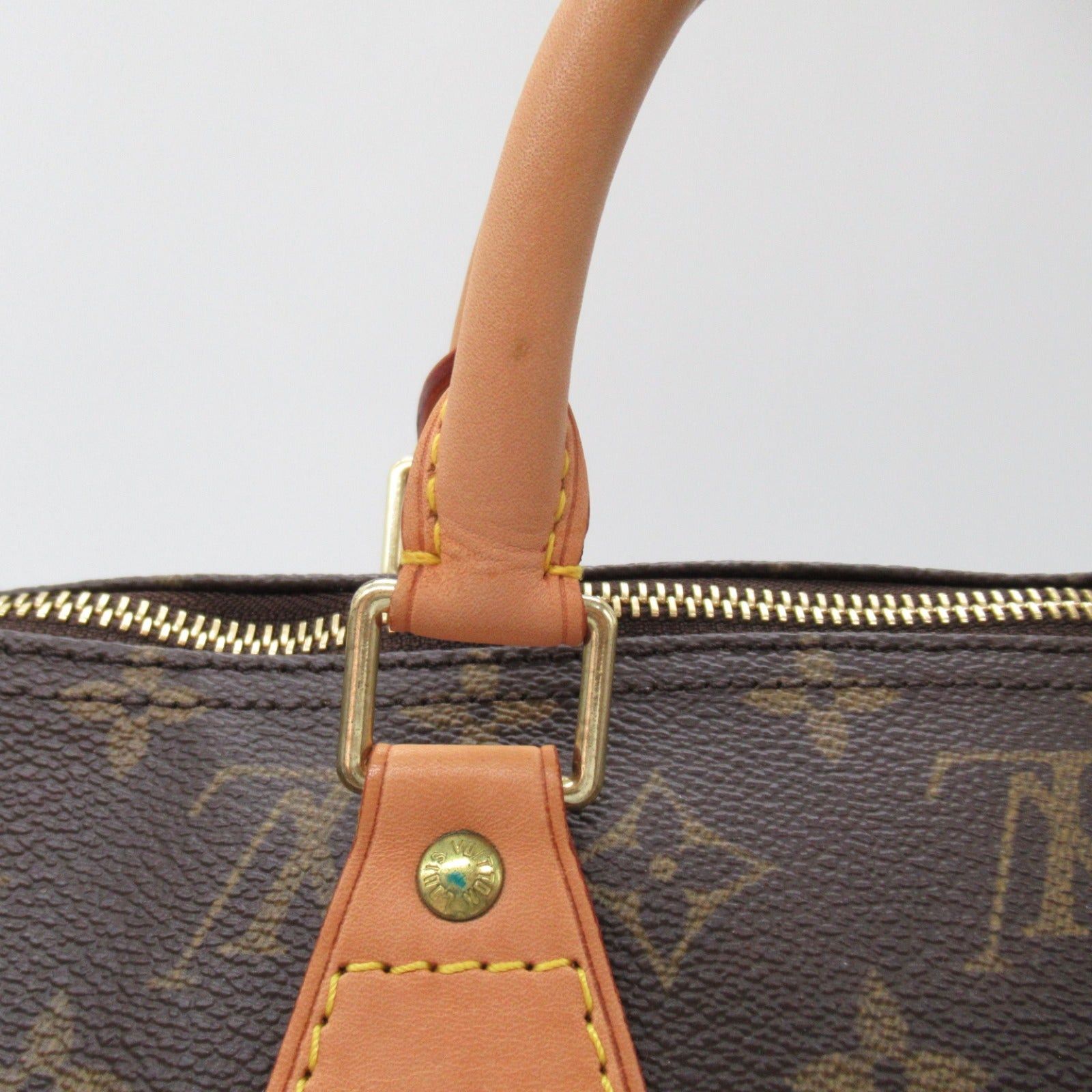 Louis Vuitton Louis Vuitton Speedy 40 Handbag Coated Canvas Monogram Brown Size ONE SIZE - 12 Thumbnail