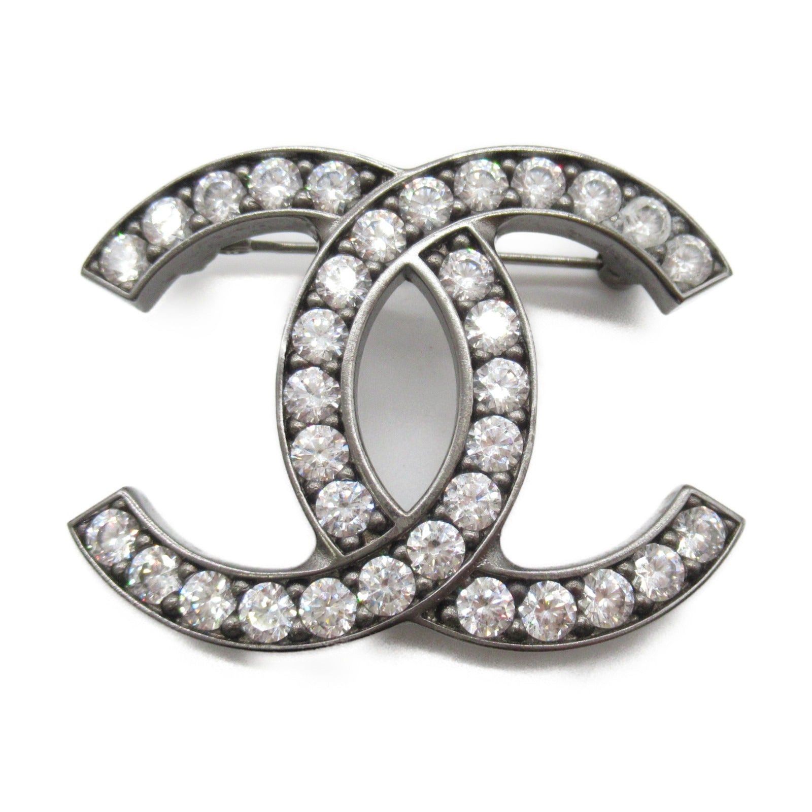 Chanel Chanel Coco Mark Brooch Others Strass Black Clear Size ONE SIZE - 3 Thumbnail