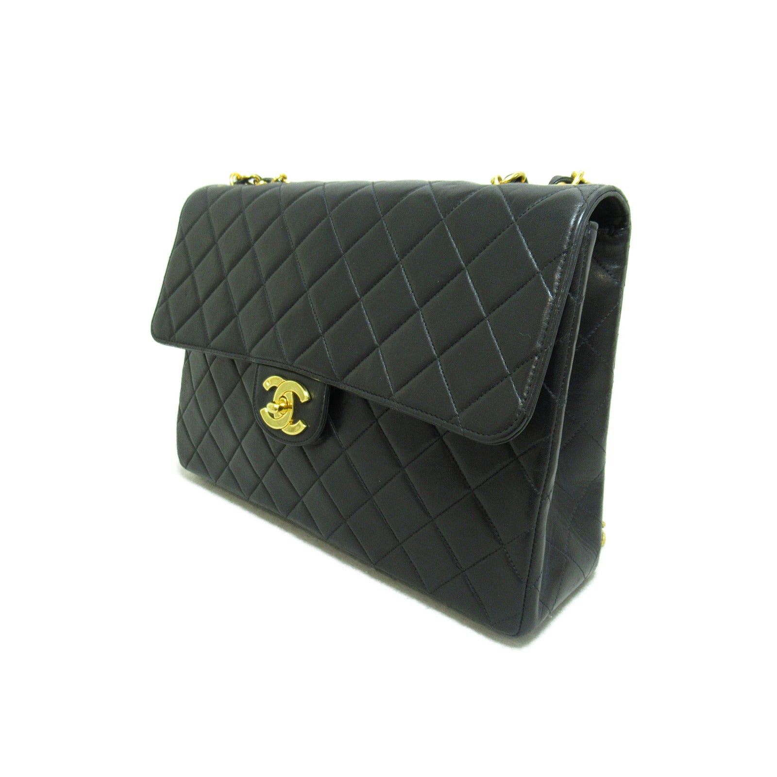 Chanel Chanel Decamatlassé Chain Shoulder Bag Lambskin (Sheepskin) Black Gold Hardware Size ONE SIZE - 3 Thumbnail