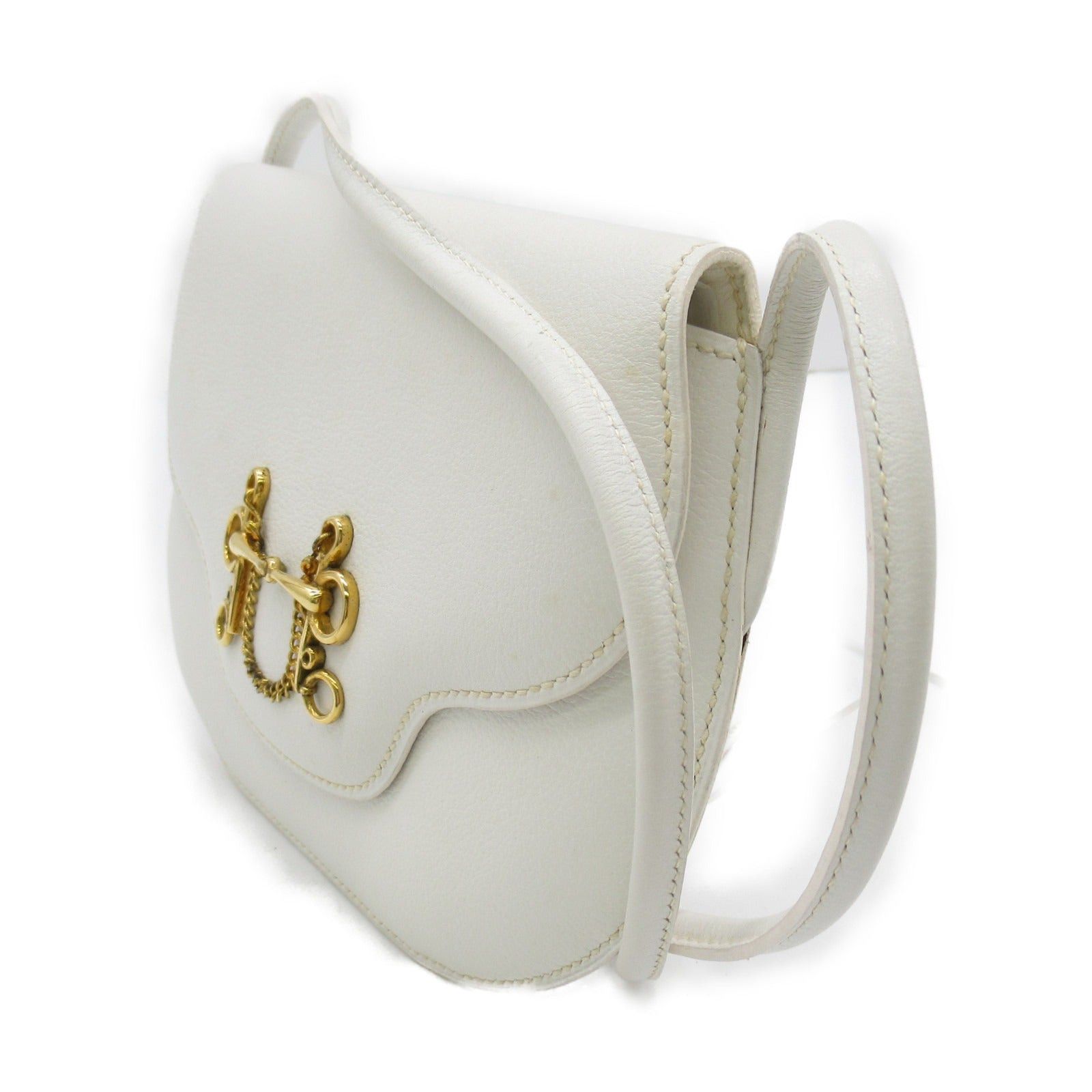 Hermes Hermes Sologne Shoulder Bag Leather White Gold Hardware Size ONE SIZE - 3 Thumbnail