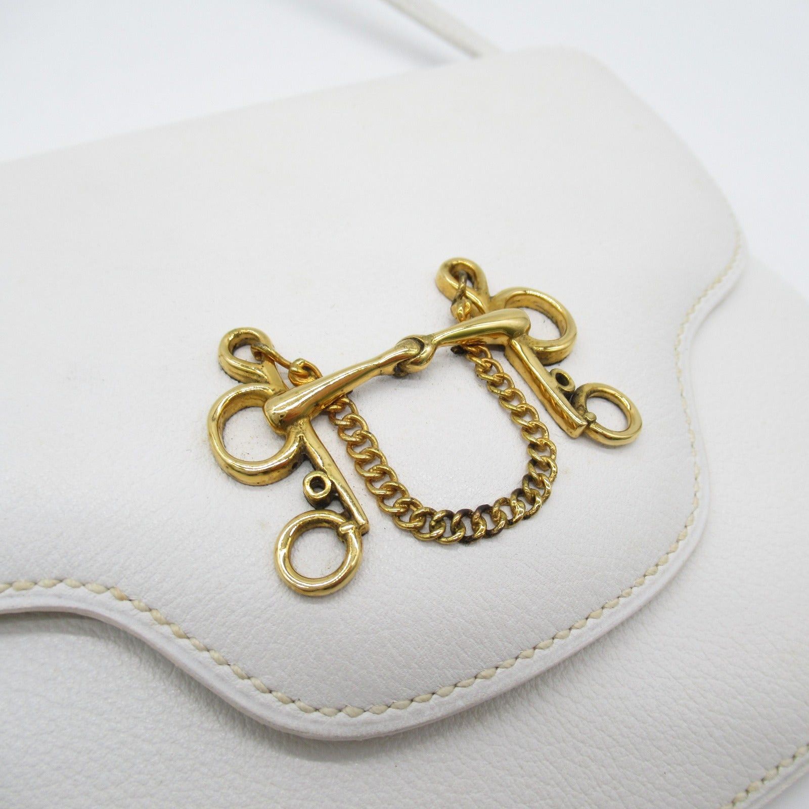Hermes Hermes Sologne Shoulder Bag Leather White Gold Hardware Size ONE SIZE - 10 Thumbnail