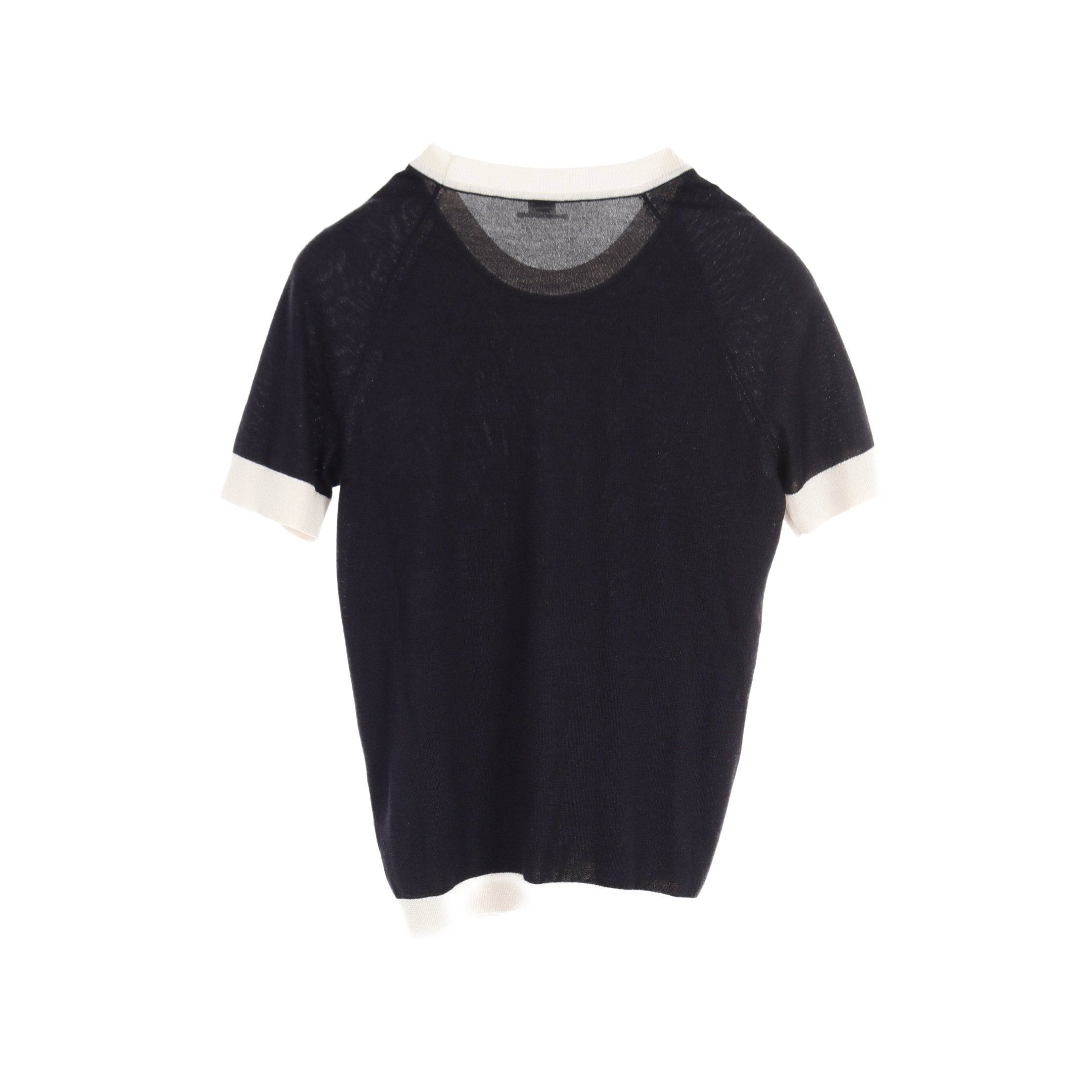 Hermes Hermes Brides De Gala Knit Cashmere Silk Dark Navy Ivory Size ONE SIZE - 2 Thumbnail