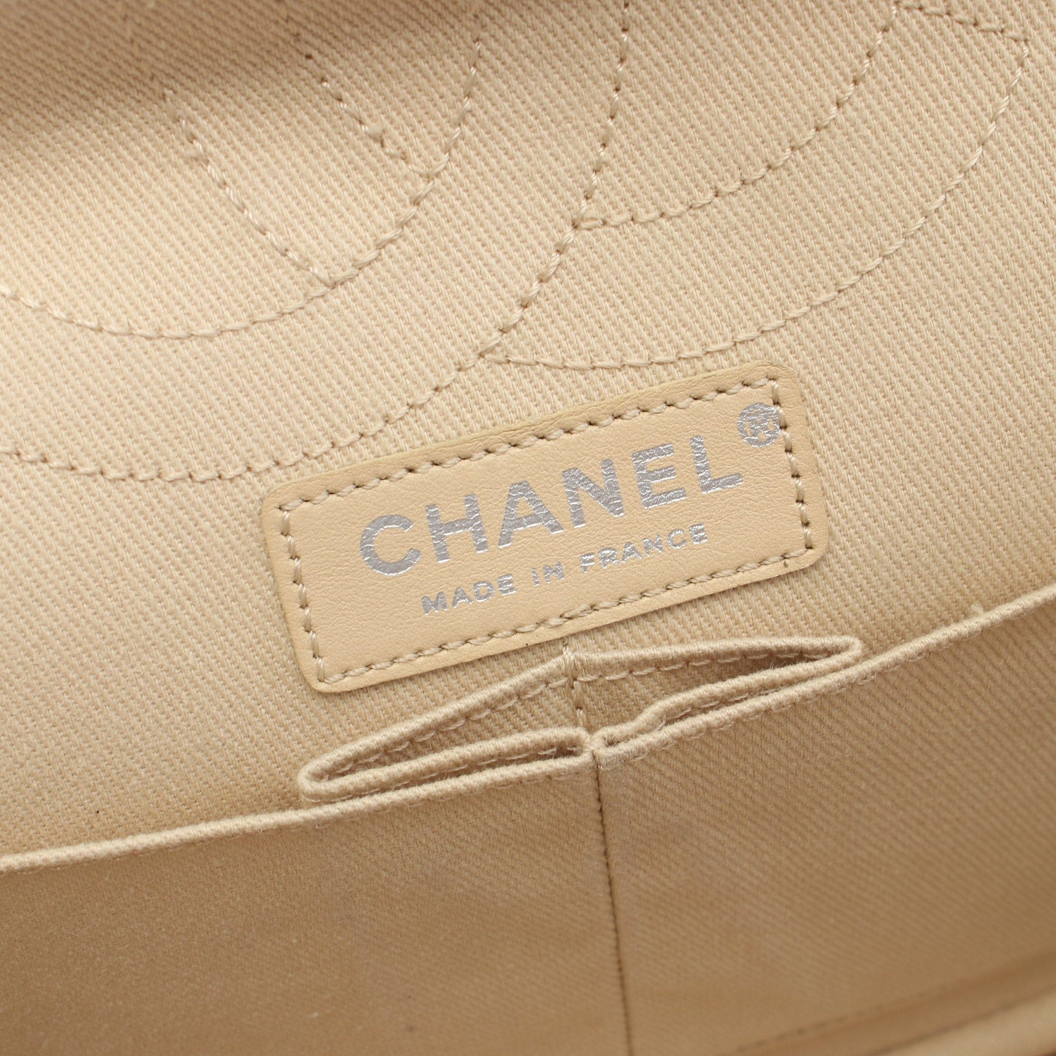 Chanel Chanel 2.55 Mademoiselle Chain Matelasse Double Flap Shoulder Bag Denim Dark Gray Light Blue Beige Silver Hardware Size ONE SIZE - 4 Thumbnail