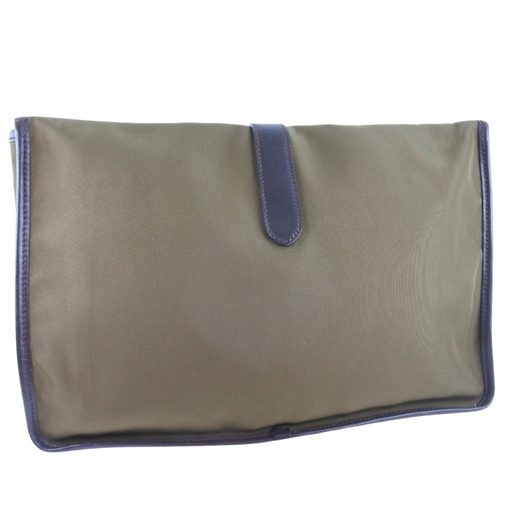 Salvatore Ferragamo Khaki Canvas Clutch Bag (Pre-Owned) Size ONE SIZE - 2 Thumbnail