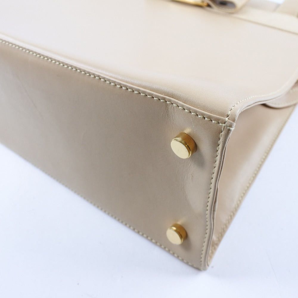 Salvatore Ferragamo Vara Beige Leather Handbag (Pre-Owned) Size ONE SIZE - 6 Thumbnail