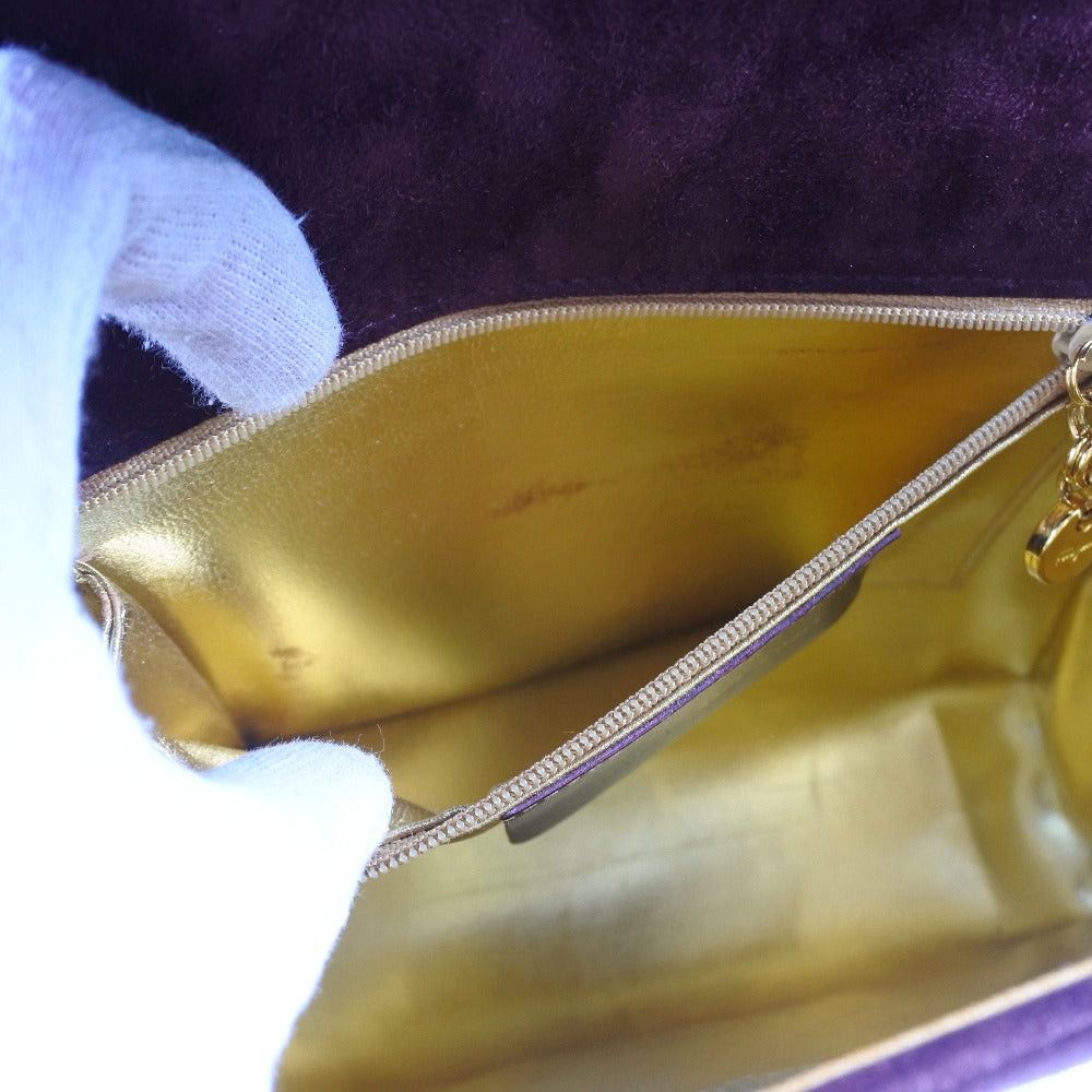 Salvatore Ferragamo Burgundy Suede Handbag (Pre-Owned) Size ONE SIZE - 11 Thumbnail