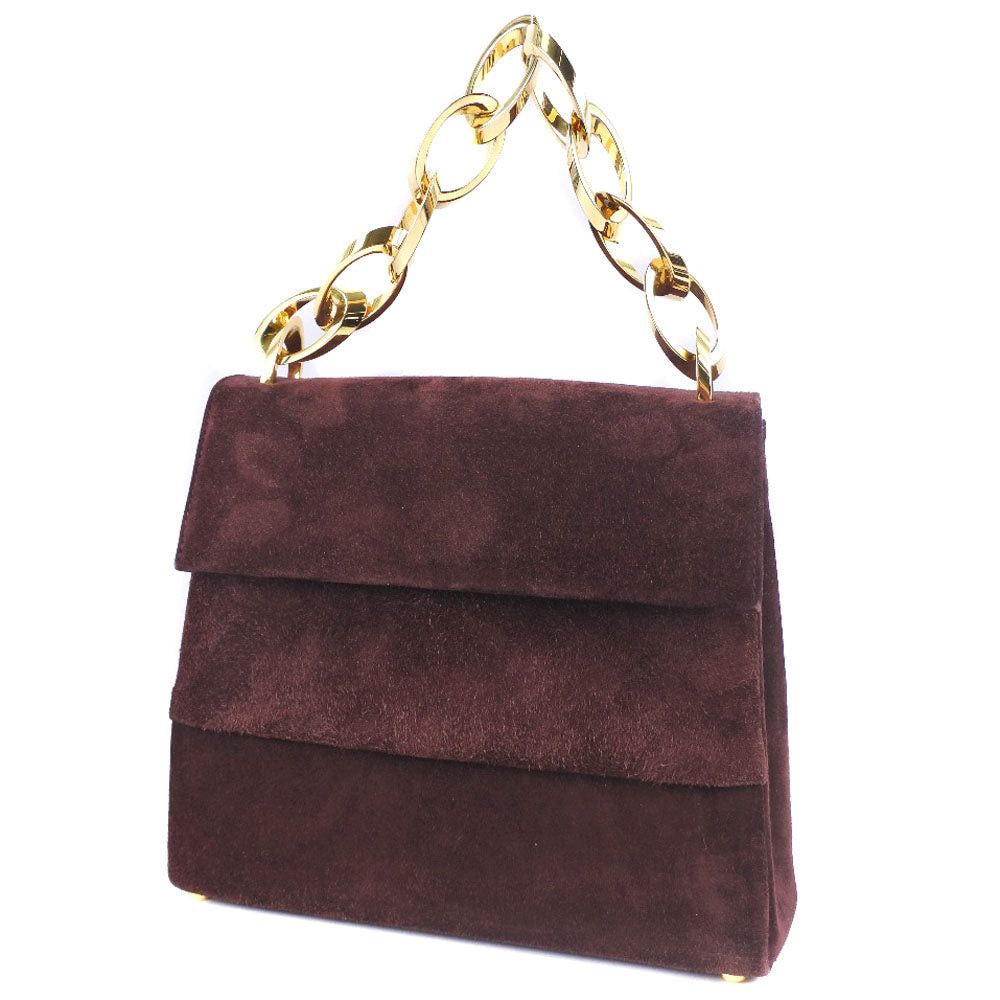 Salvatore Ferragamo Burgundy Suede Handbag (Pre-Owned) Size ONE SIZE - 4 Thumbnail