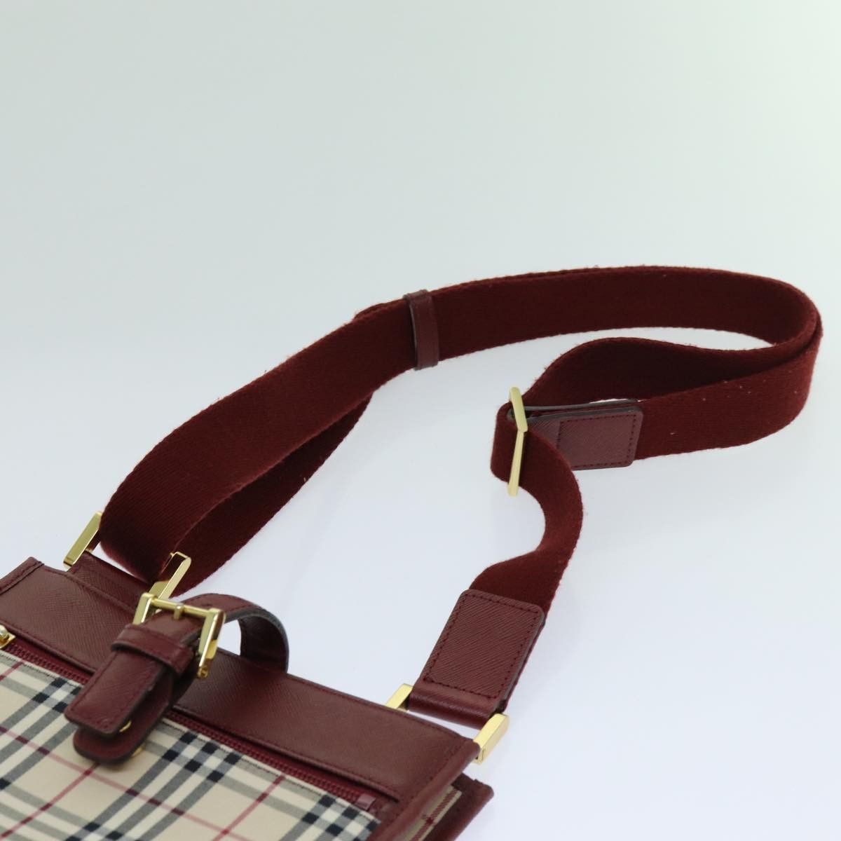 Burberry Vintage Check Beige Canvas Shoulder Bag (Pre-Owned) Size ONE SIZE - 12 Thumbnail
