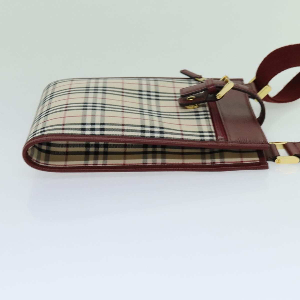 Burberry Vintage Check Beige Canvas Shoulder Bag (Pre-Owned) Size ONE SIZE - 4 Thumbnail