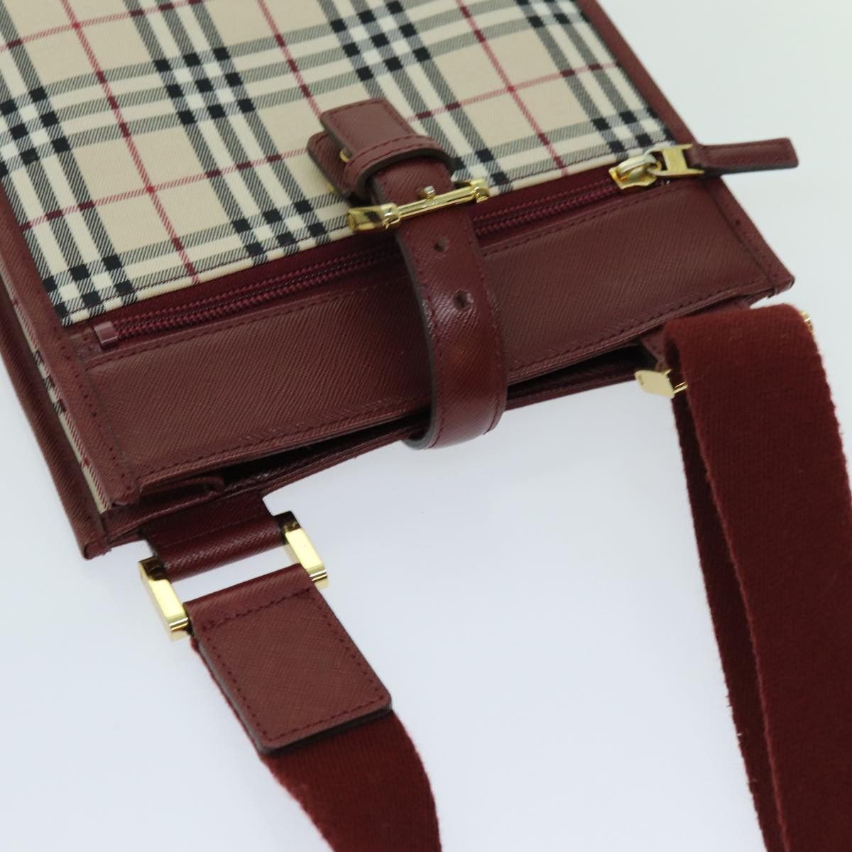 Burberry Vintage Check Beige Canvas Shoulder Bag (Pre-Owned) Size ONE SIZE - 10 Thumbnail