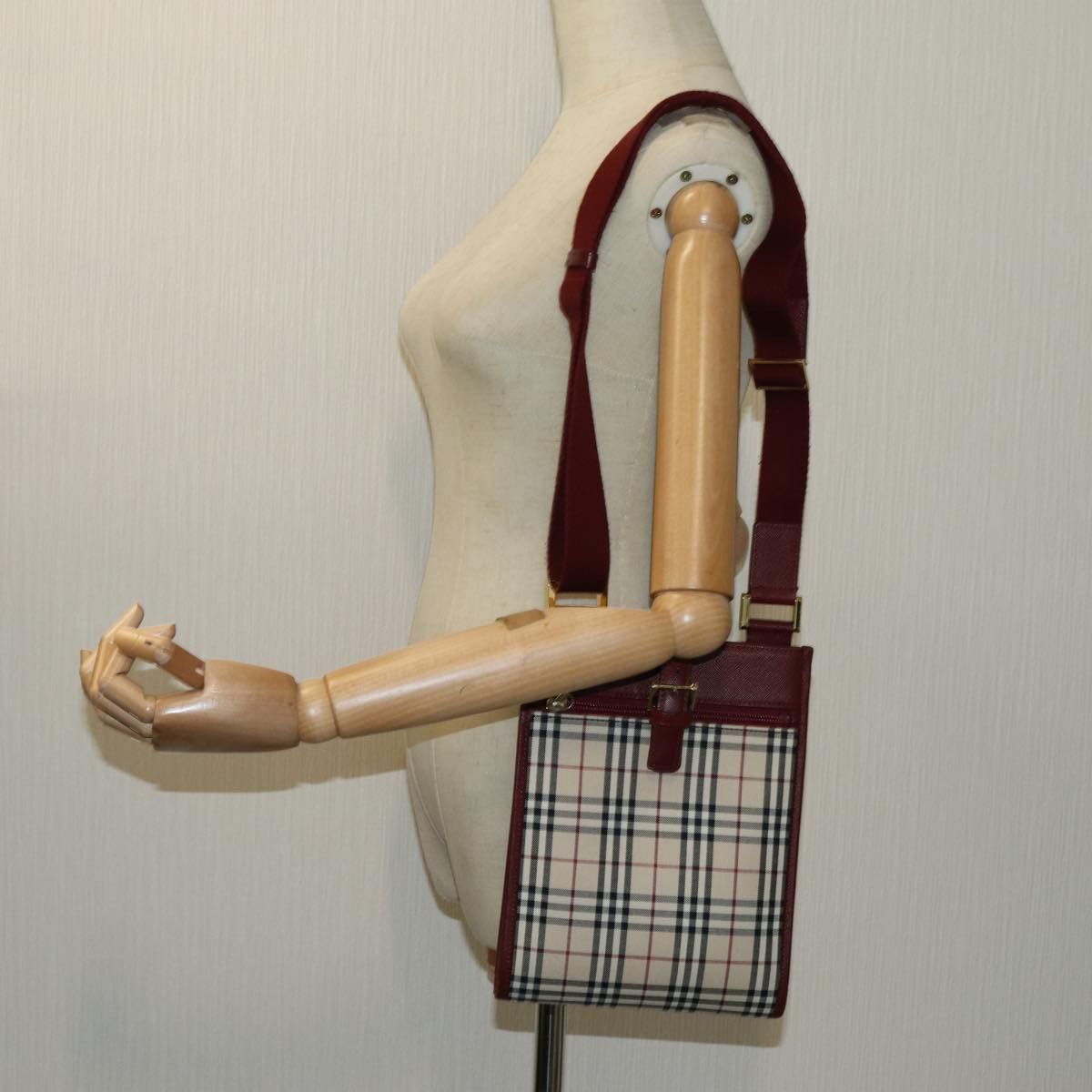 Burberry Vintage Check Beige Canvas Shoulder Bag (Pre-Owned) Size ONE SIZE - 7 Thumbnail