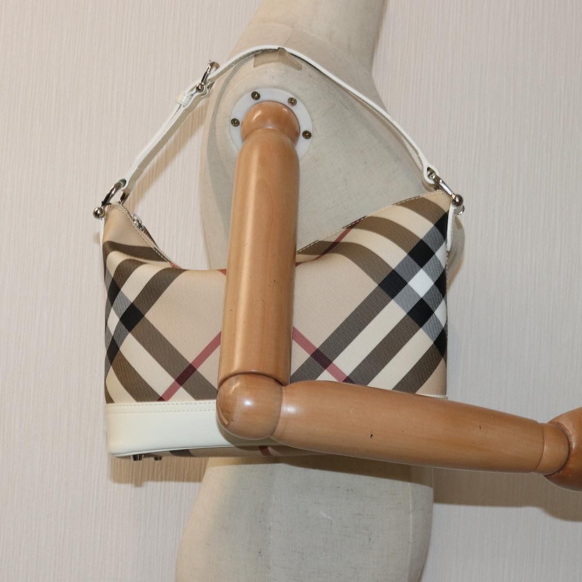 Burberry Beige Canvas Shoulder Bag (Pre-Owned) Size ONE SIZE - 7 Thumbnail