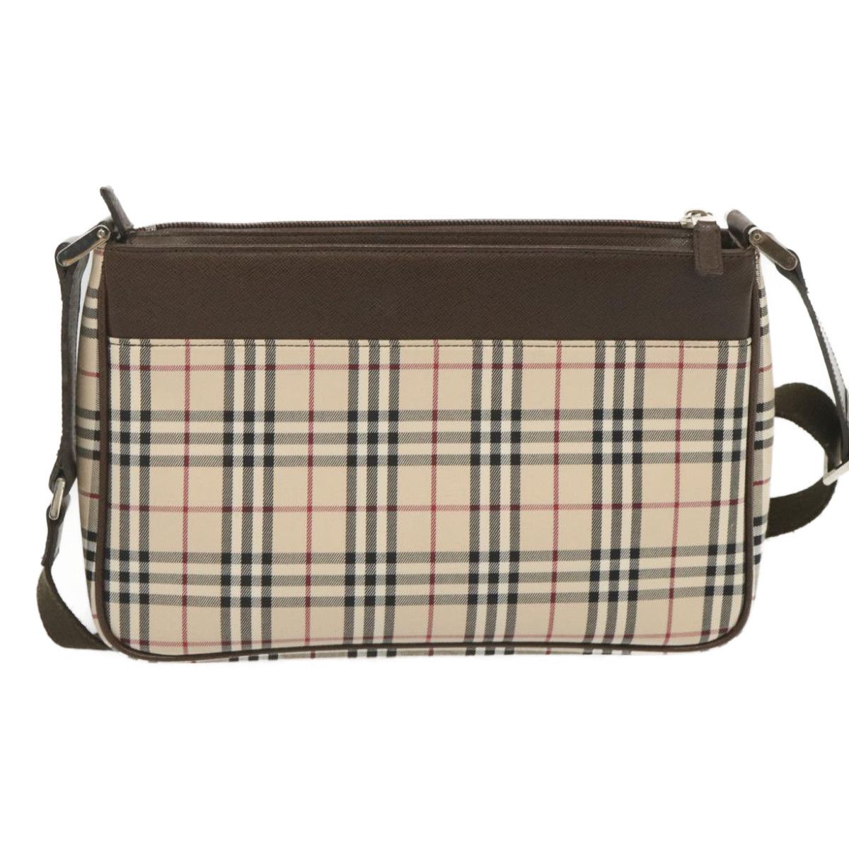Burberry Nova Check Beige Canvas Shoulder Bag (Pre-Owned) Size ONE SIZE - 2 Thumbnail