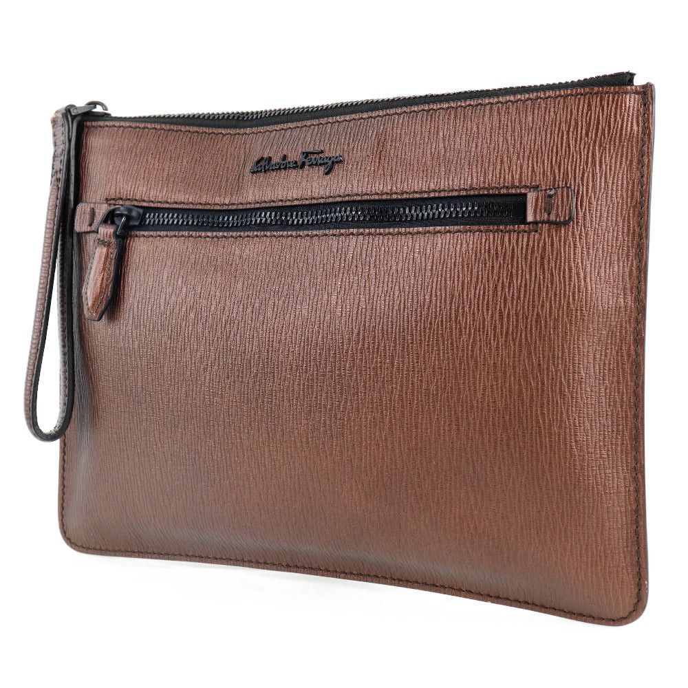 Salvatore Ferragamo Brown Leather Handbag (Pre-Owned) Size ONE SIZE - 3 Thumbnail