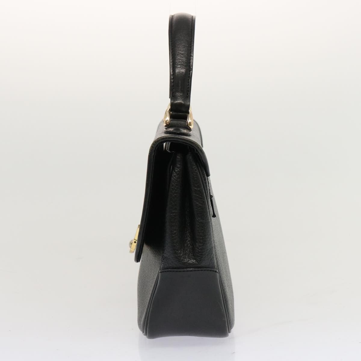 Burberry Vintage Check Black Leather Handbag (Pre-Owned) Size ONE SIZE - 4 Thumbnail