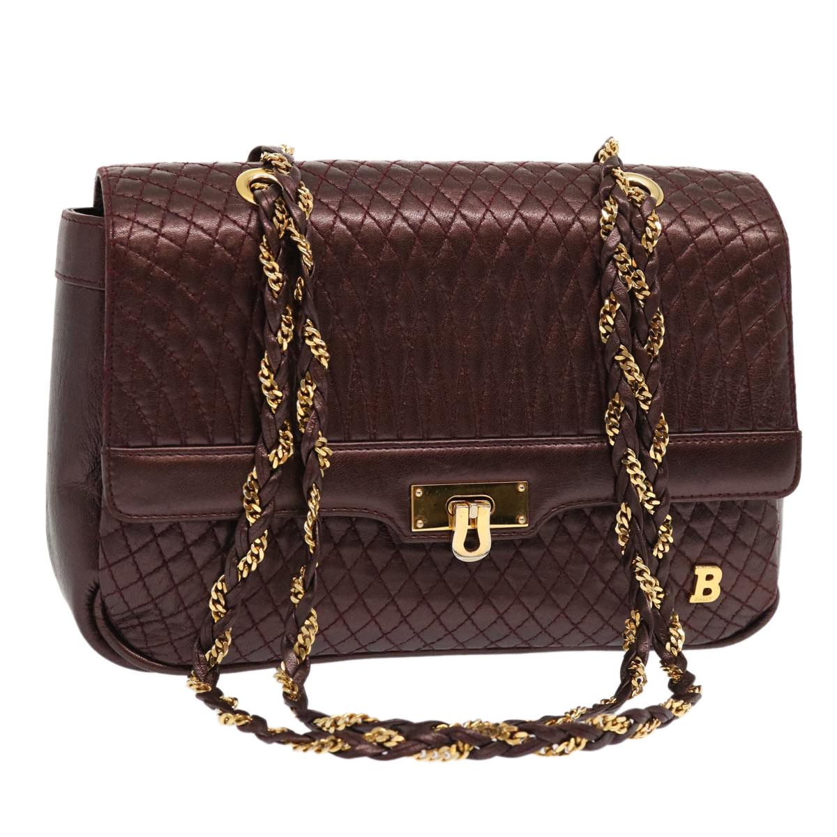 Bally Burgundy Leather Shoulder Bag (Pre-Owned) Size ONE SIZE - 9 Thumbnail