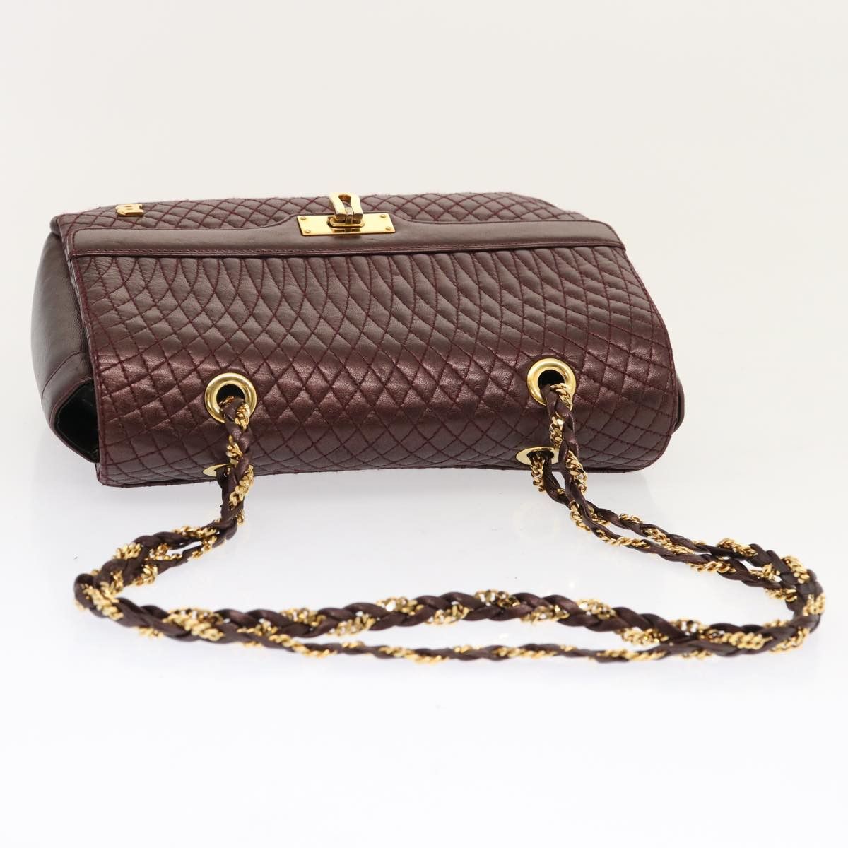 Bally Burgundy Leather Shoulder Bag (Pre-Owned) Size ONE SIZE - 4 Thumbnail