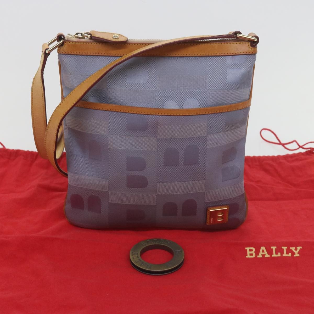 Bally Blue Canvas Shoulder Bag (Pre-Owned) Size ONE SIZE - 7 Thumbnail