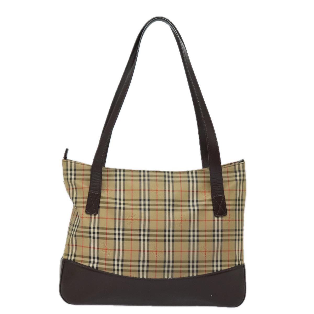 Burberry Nova Check Beige Canvas Shoulder Bag (Pre-Owned) Size ONE SIZE - 2 Thumbnail
