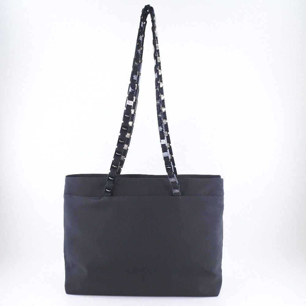 Salvatore Ferragamo Black Canvas Shoulder Bag (Pre-Owned) Size ONE SIZE - 3 Thumbnail
