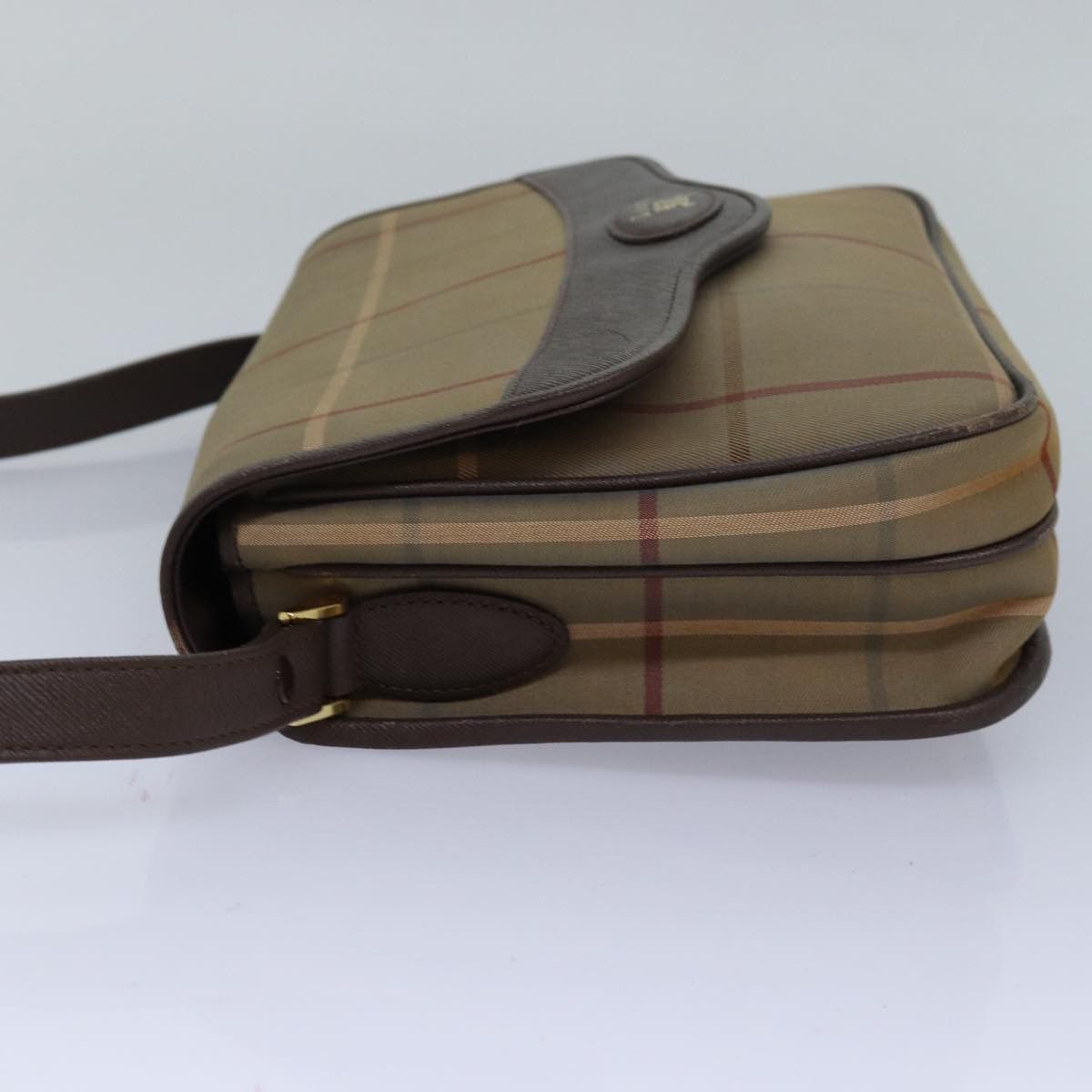 Burberry Nova Check Beige Canvas Shoulder Bag (Pre-Owned) Size ONE SIZE - 3 Thumbnail