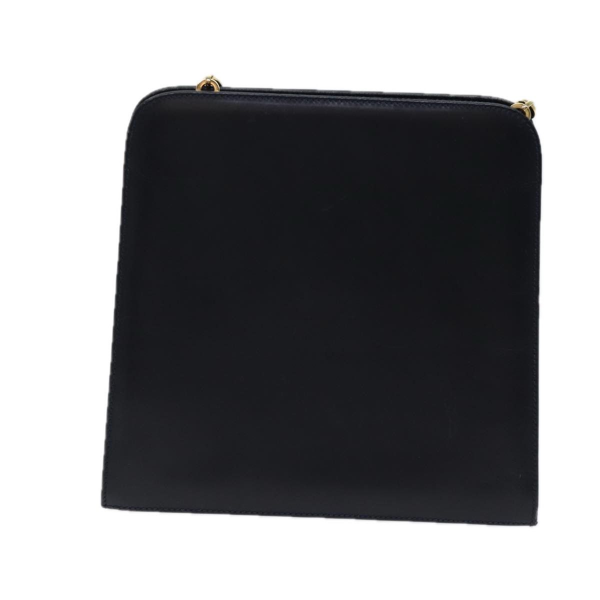 Salvatore Ferragamo Gancini Navy Leather Shoulder Bag (Pre-Owned) Size ONE SIZE - 2 Thumbnail