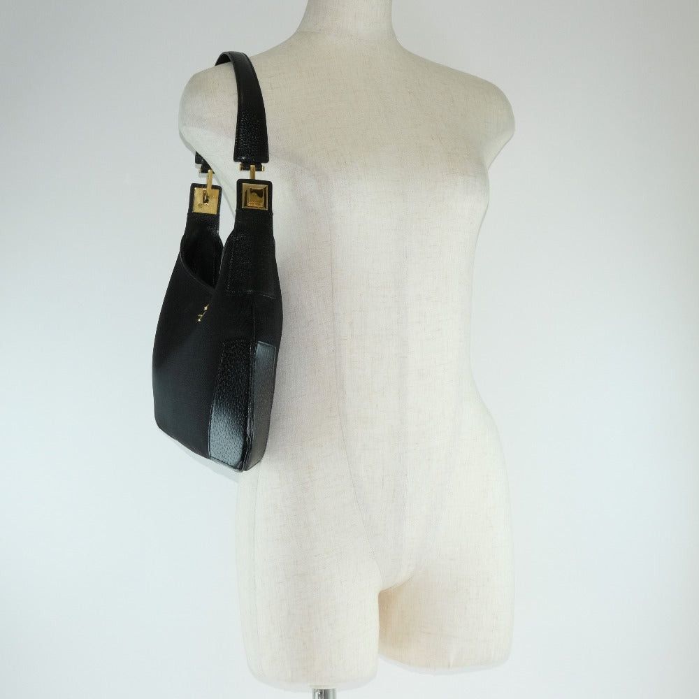 Salvatore Ferragamo Black Canvas Handbag (Pre-Owned) Size ONE SIZE - 6 Thumbnail