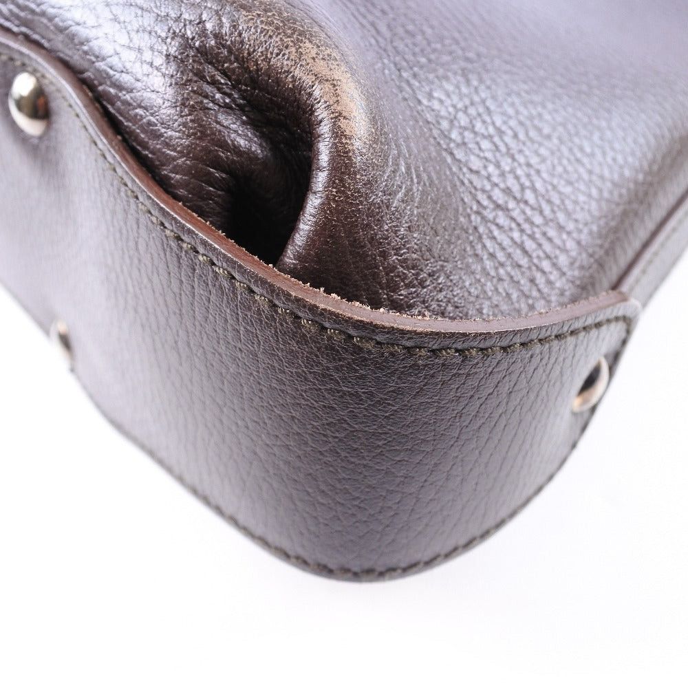 Salvatore Ferragamo Brown Leather Handbag (Pre-Owned) Size ONE SIZE - 10 Thumbnail